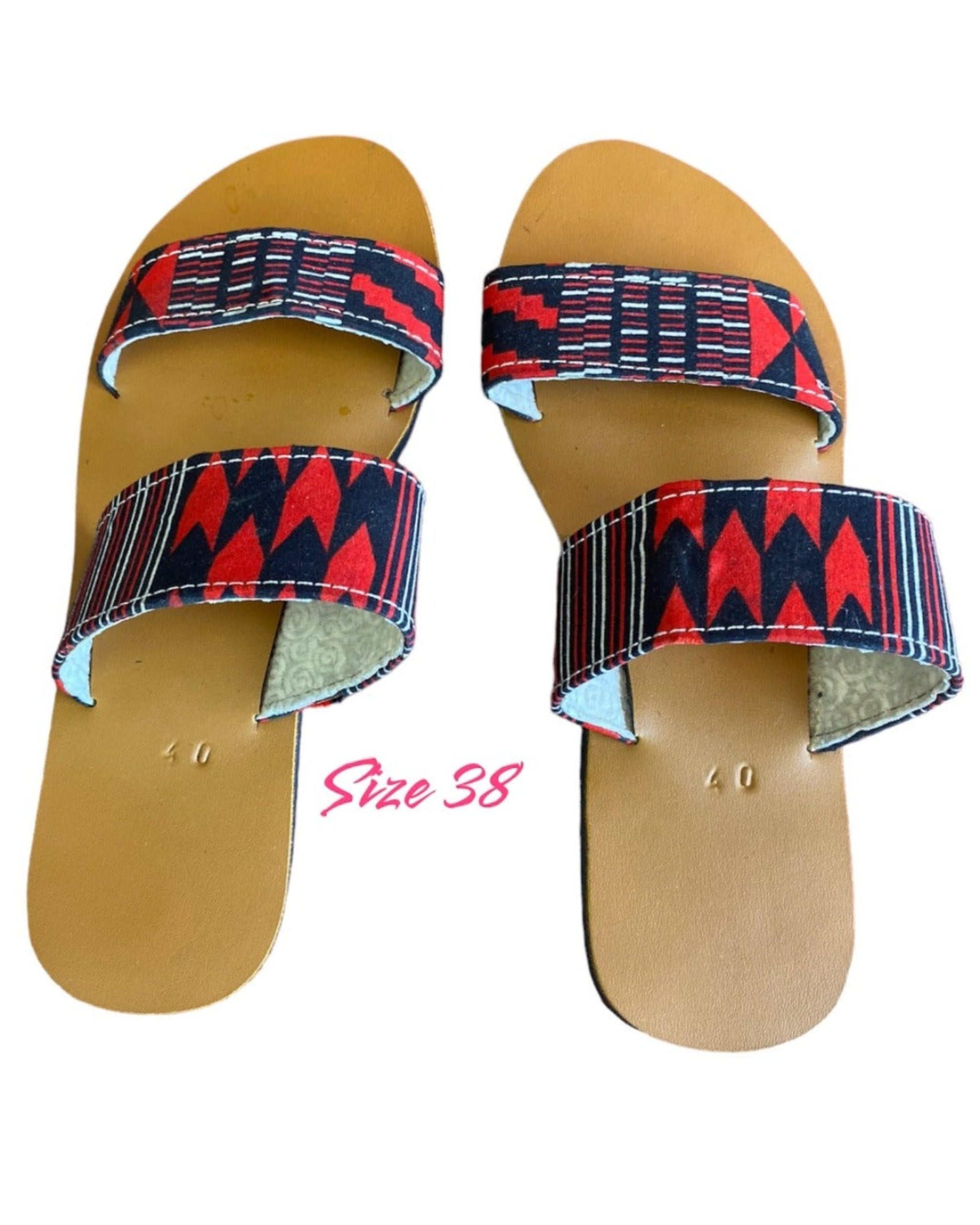 African kente sandals women Fabric sandals for summer ,gift for her ,summer gift sandals