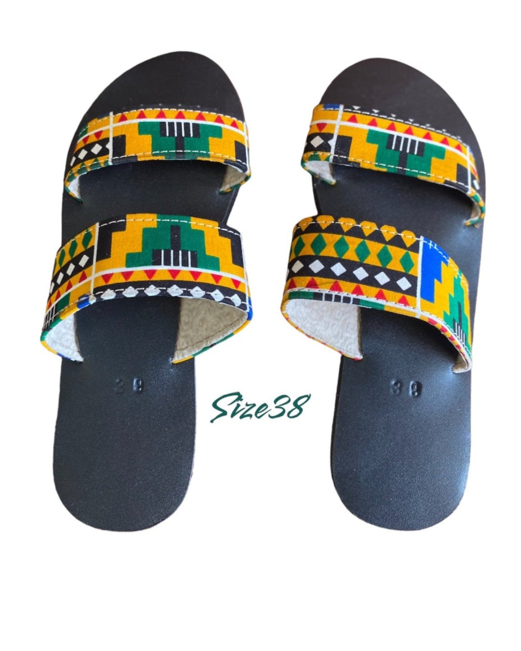 African kente sandals women Fabric sandals for summer ,gift for her ,summer gift sandals