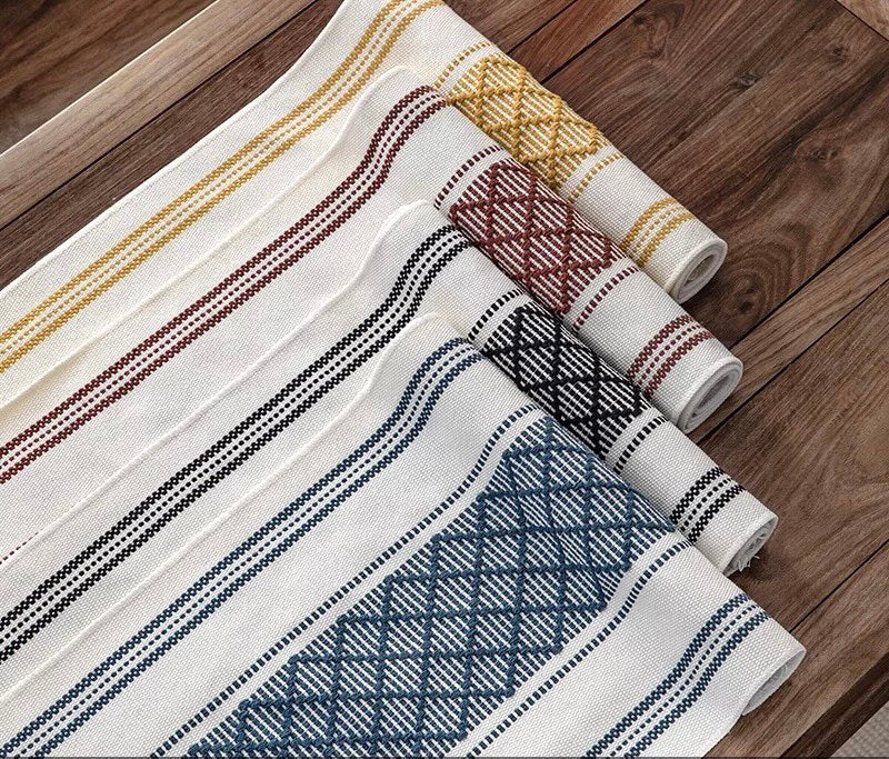 Bohemian Table Runner Blue Woven with Tassels Decoration runner for all occasions