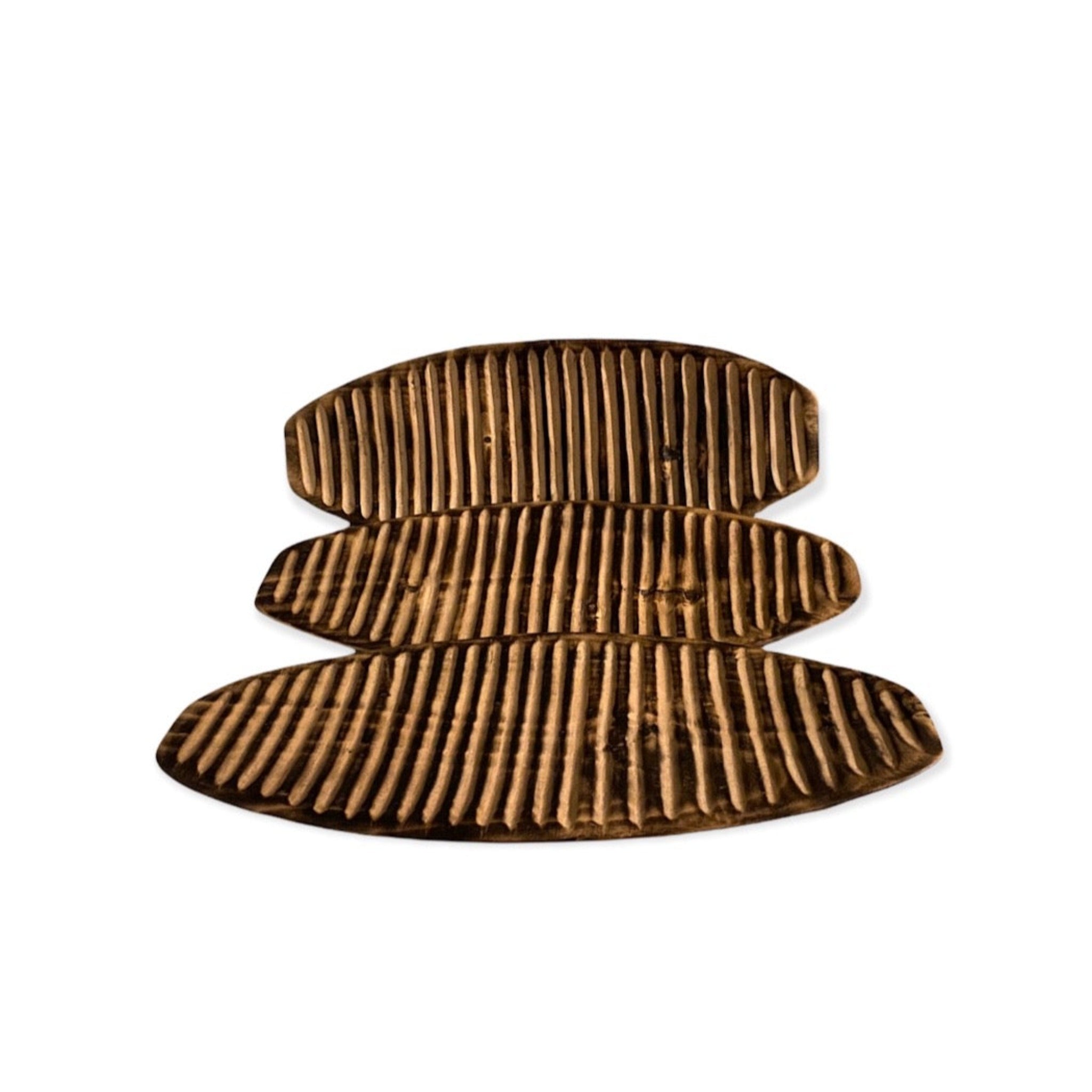 Handcrafted Bread Serving woodenTray Set of 3,