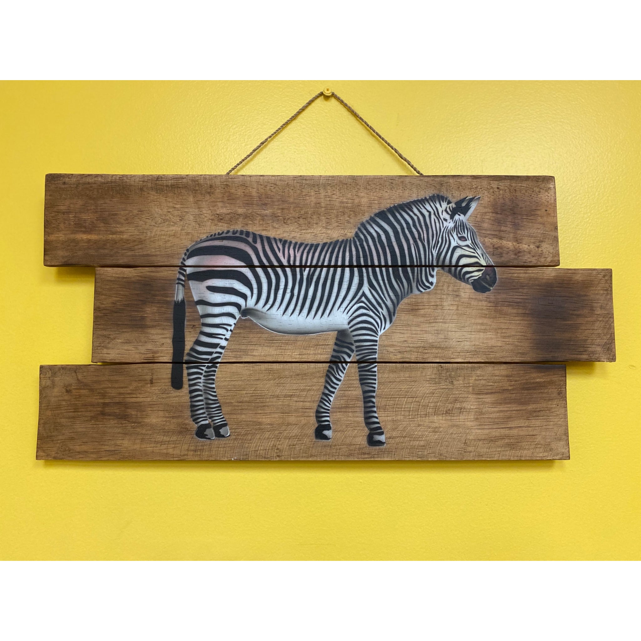 Wood hanging Plate Vintage look hand painted Animal Wall Hanging - Tobmarc Home Decor & Gifts