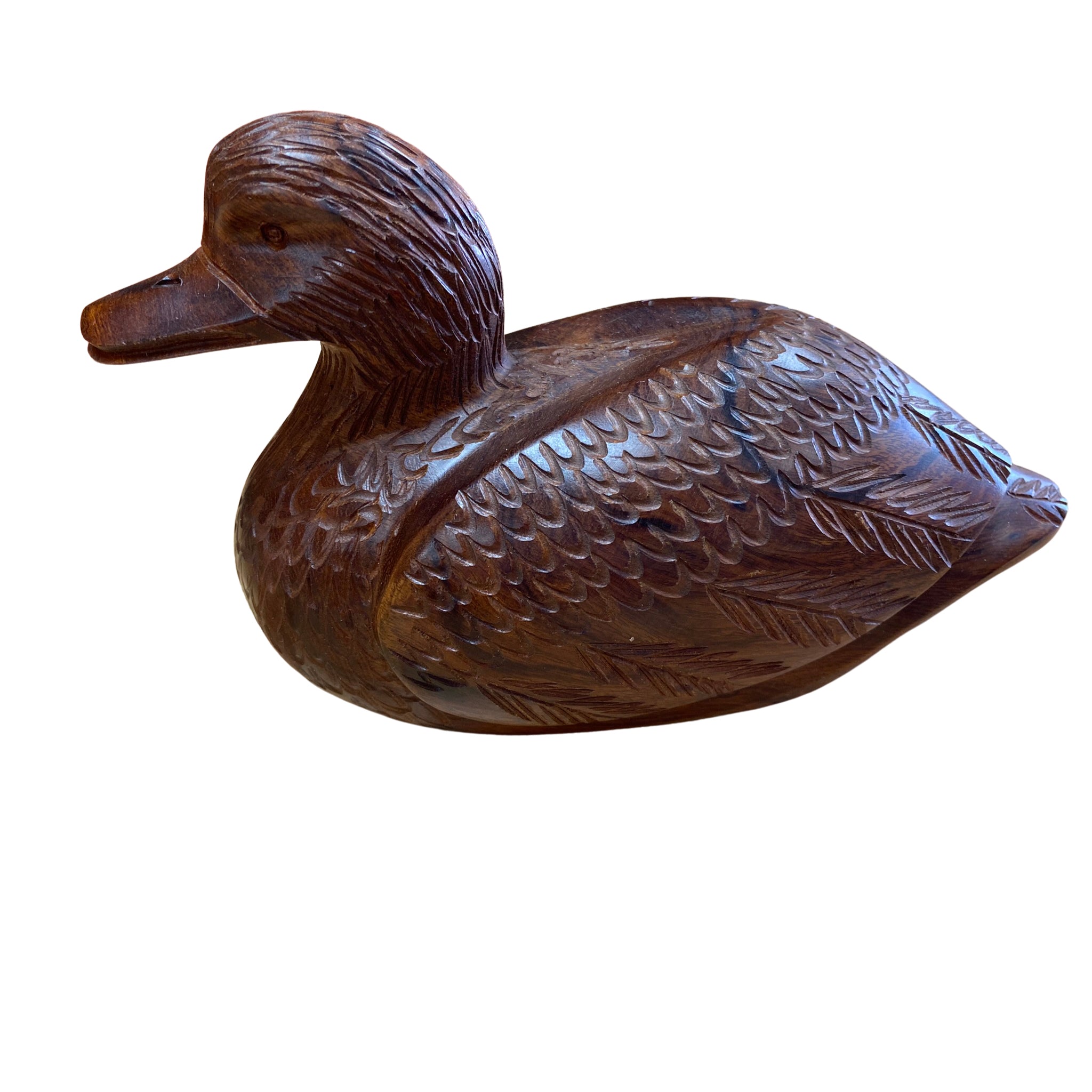 Ironwood Carved Duck, Hand Carved In Mexico - Tobmarc Home Decor & Gifts 