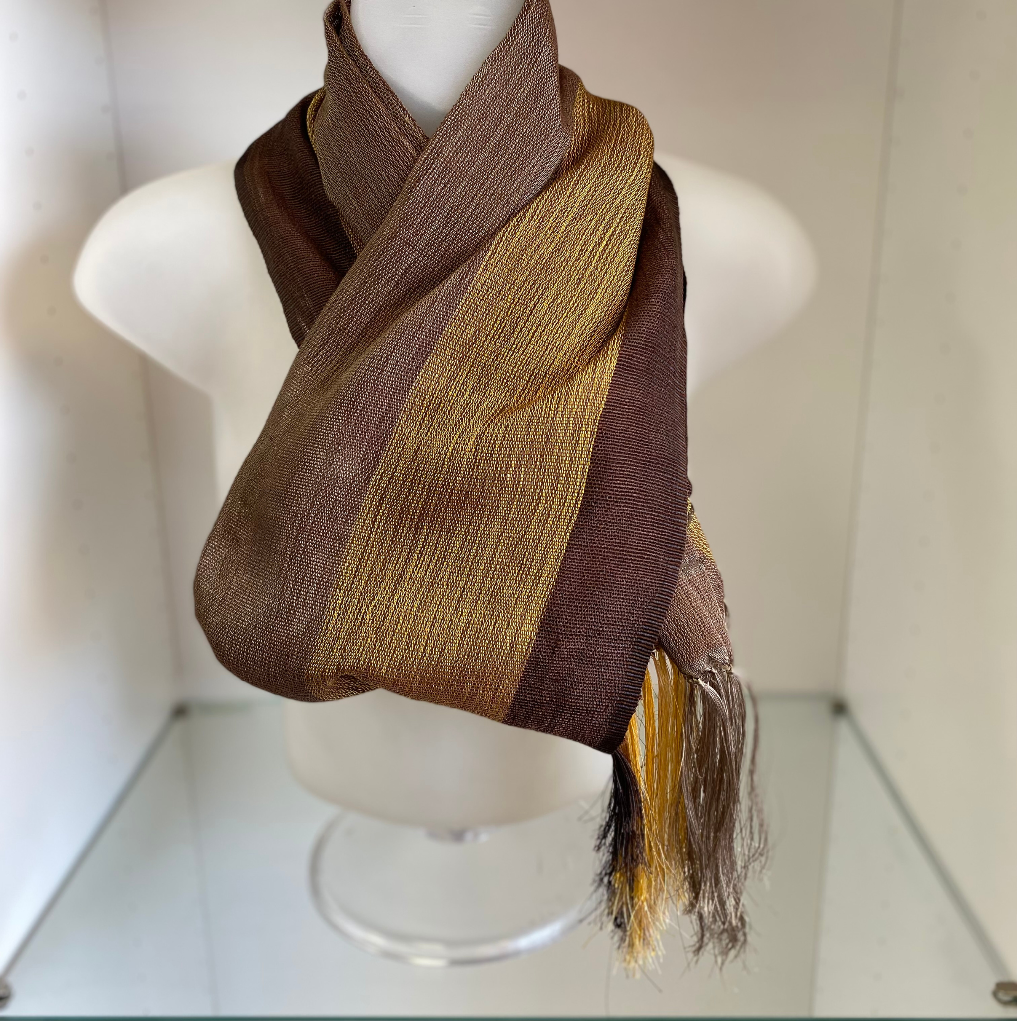 Handwoven Madagascar Raw Silk Scarf Fashion Scarf