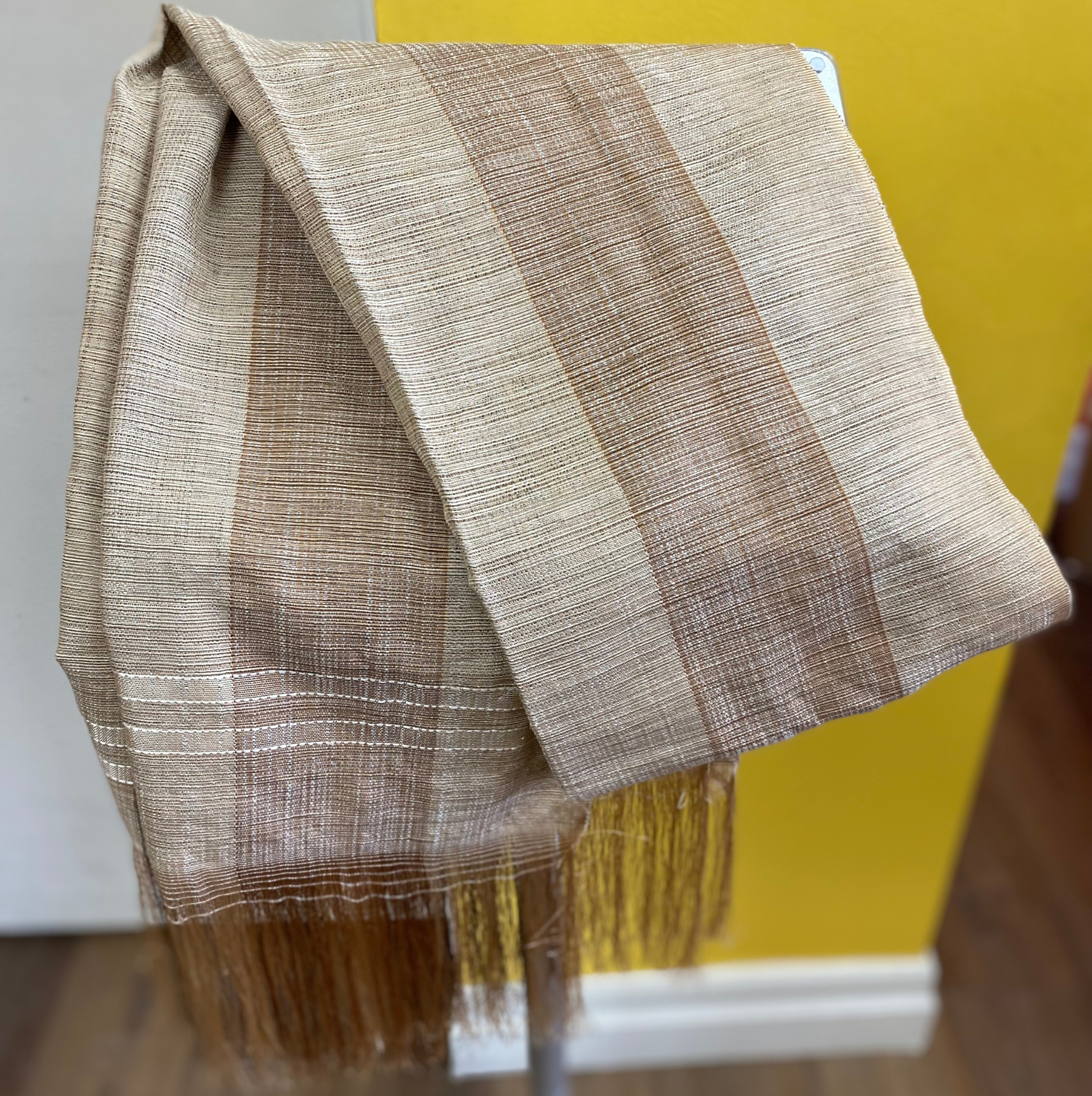 Madagascar Table Runner scarf,  Raw Silk Lamba Landy Madagascar-005