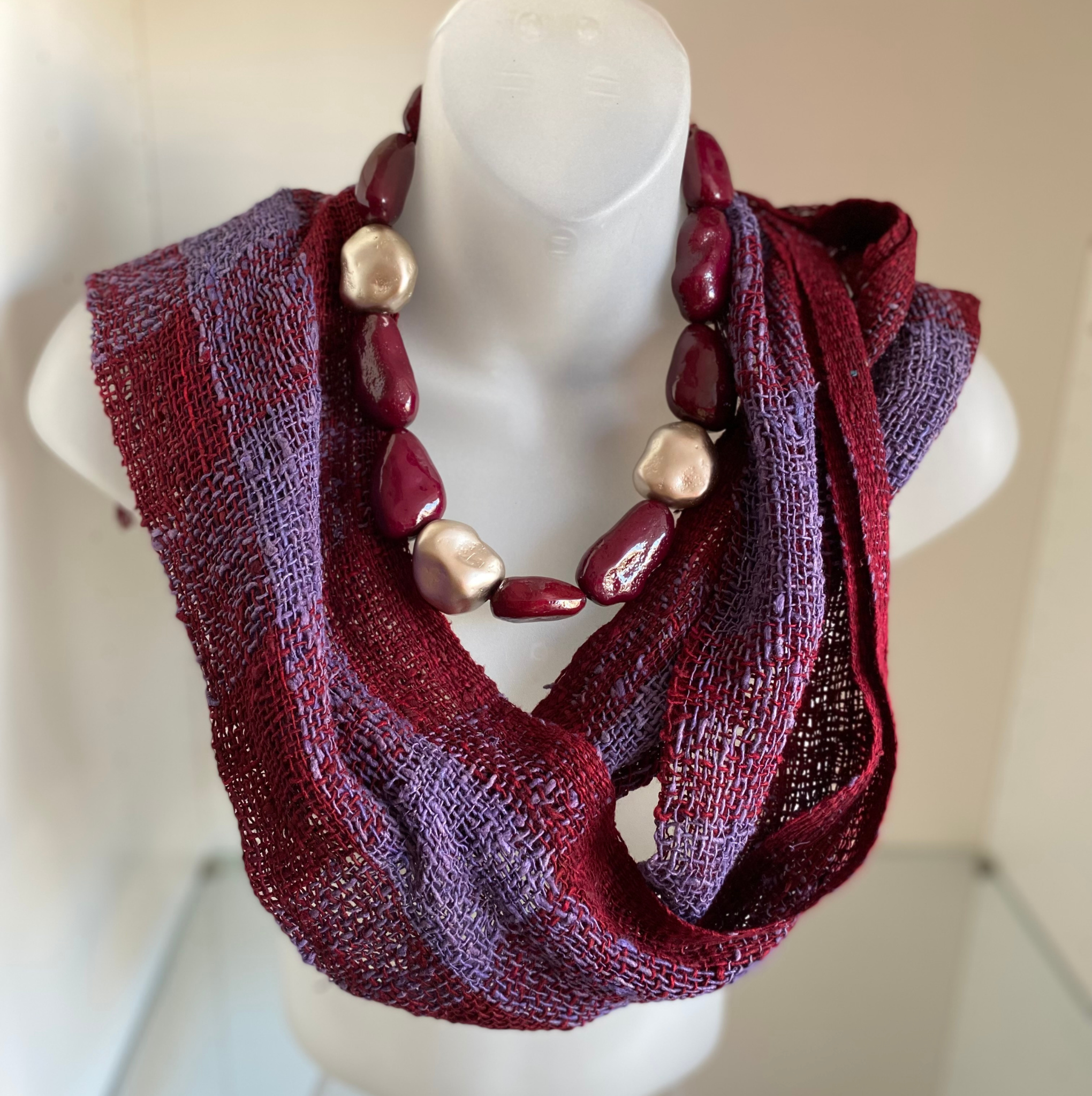 Raw Silk Scarf from Madagascar Handwoven