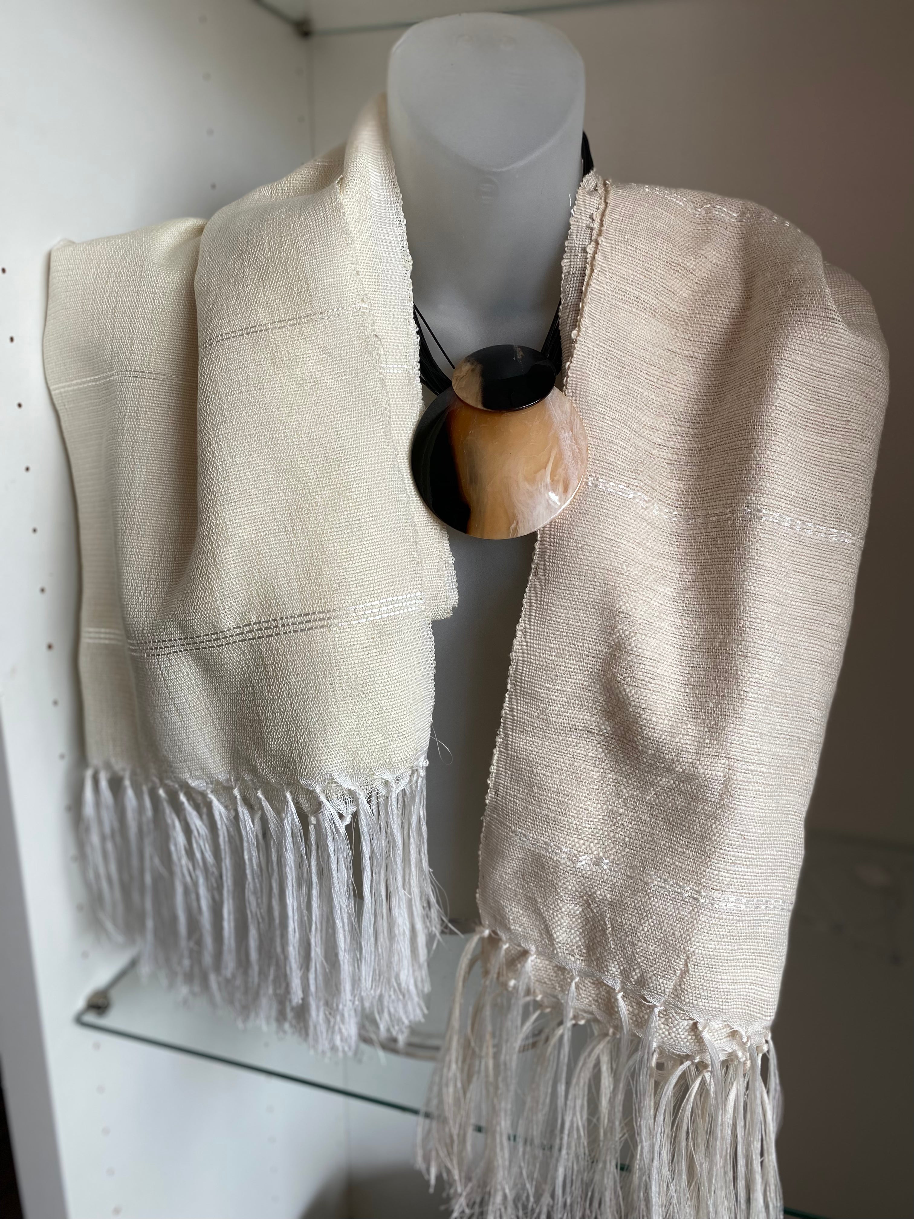 Raw Silk Scarf, Pure Silk Scarf from Madagascar