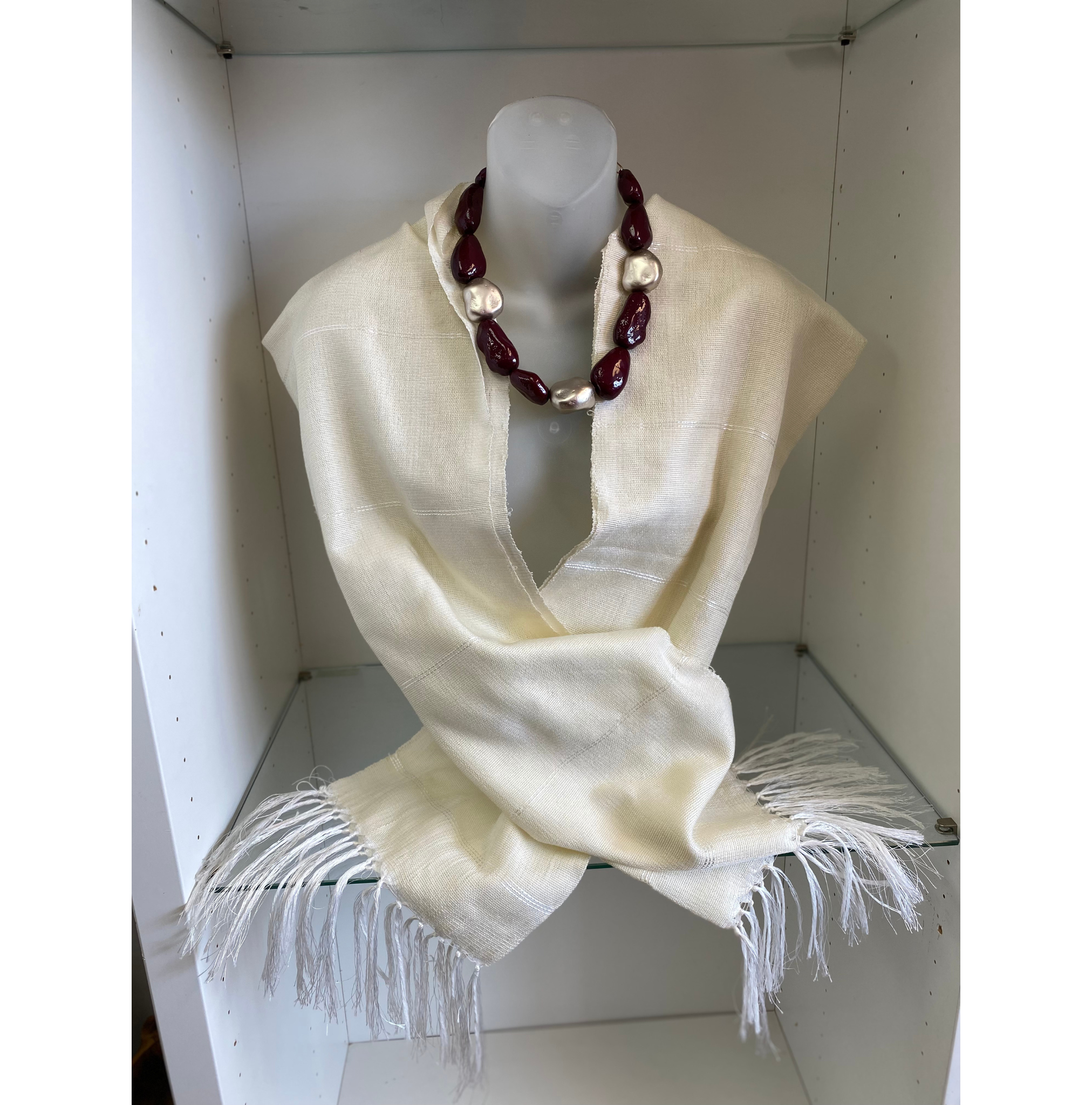 Raw Silk Scarf, Pure Silk Scarf from Madagascar