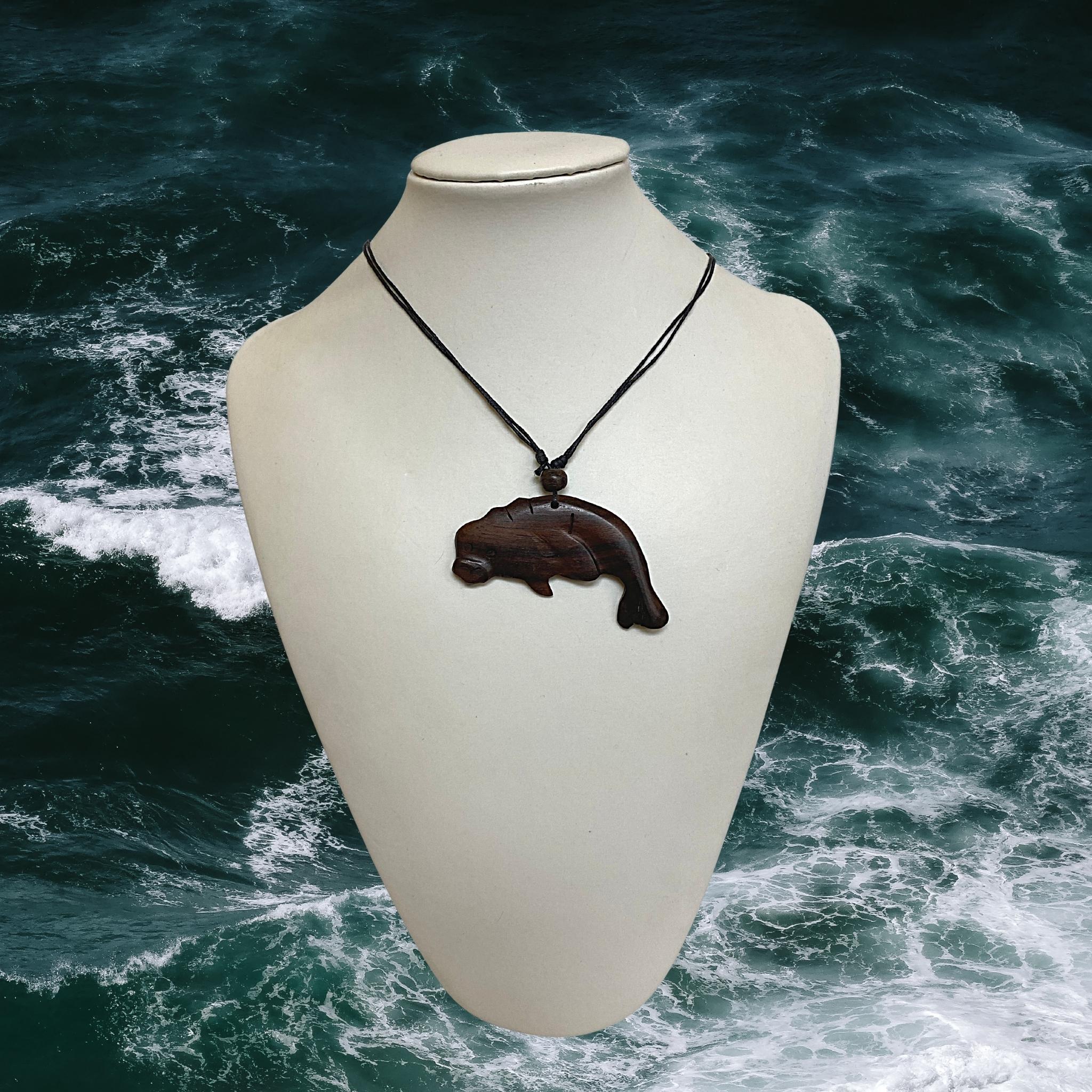 Wooden Carved Fish Necklace hand carved Ironwood Fish pendant Wood Necklace Sea Animal Nautical Wood Jewelry One of a Kind Gift for Him Her - Tobmarc Home Decor & Gifts 