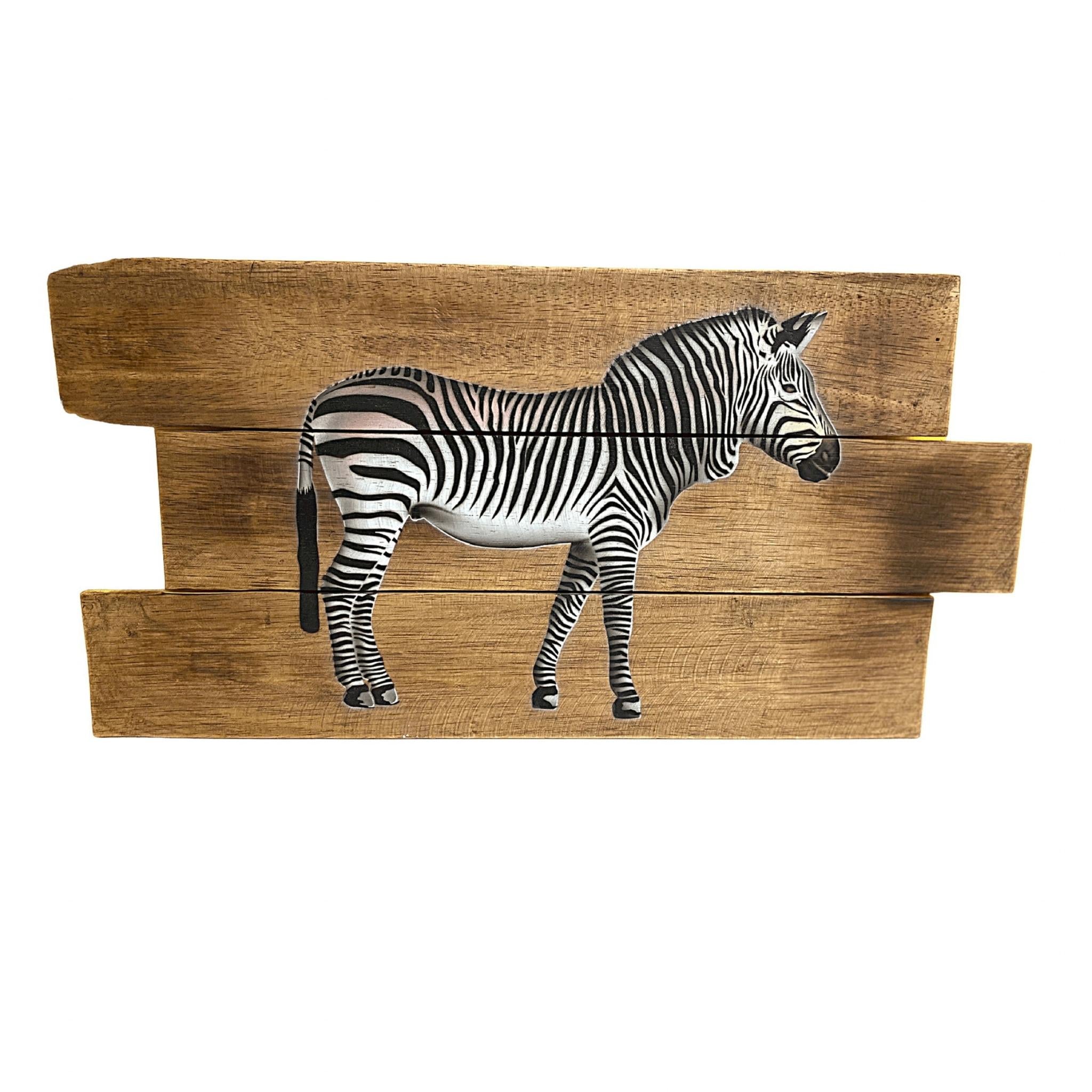 Wood hanging Plate Vintage look hand painted Animal Wall Hanging - Tobmarc Home Decor & Gifts
