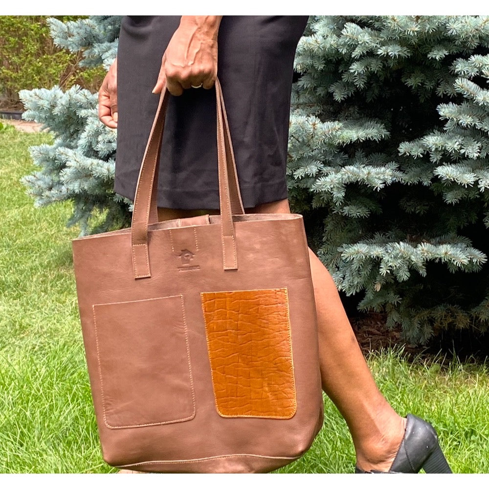 Shopping leather bag, Tote leather bag, Leather tote bag, Woman leather tote, Woman shoulder bag, Travel bagLaptop Bag - Tobmarc Home Decor & Gifts