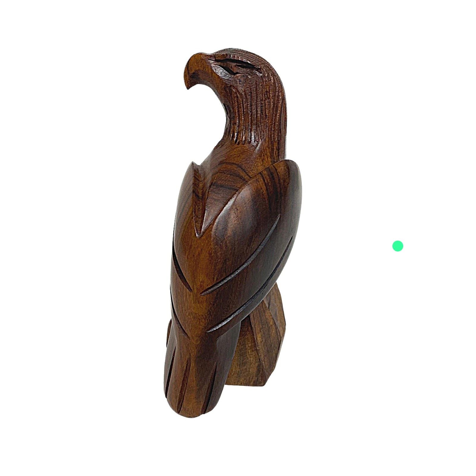 Hand Carved Eagle Falcon Bird Of Prey Hawk Wood Carving in Ironwood from Mexico - Tobmarc Home Decor & Gifts