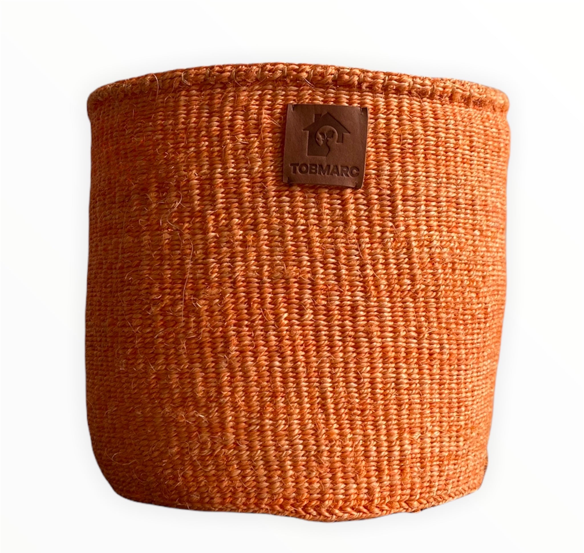 PLAORAHAND3 -Woven basket, African basket, Market basket with leather handles, Woven tote bags, African storage basket, Gift for her, African bags - Tobmarc Home Decor & Gifts