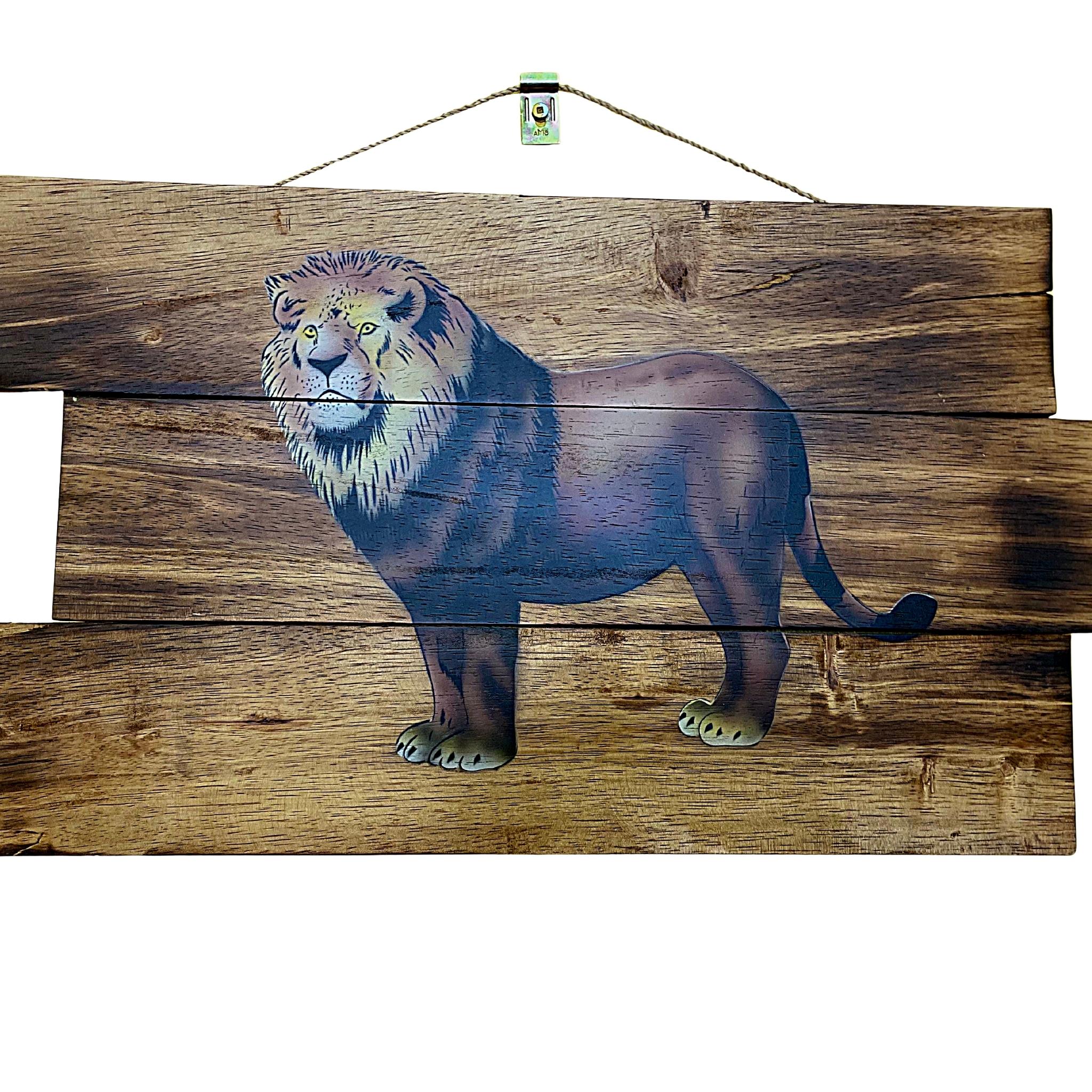 Wood hanging Plate Vintage look hand painted Animal Wall Hanging - Tobmarc Home Decor & Gifts