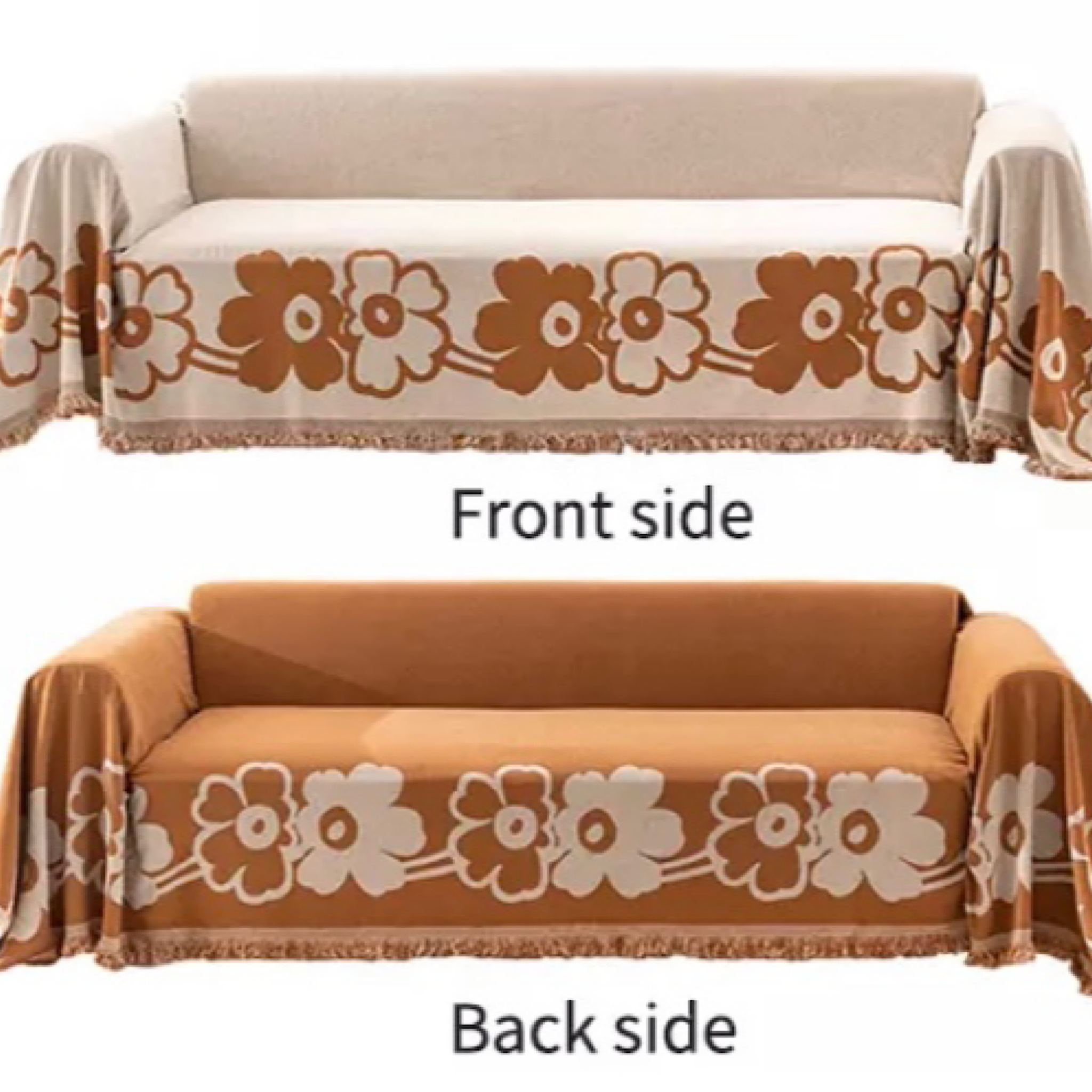 Reversible soft Knitted Throw Blanket with Decorative Tassels for Bed Sofa, Couch Throw 180cm x230cm - Tobmarc Home Decor & Gifts