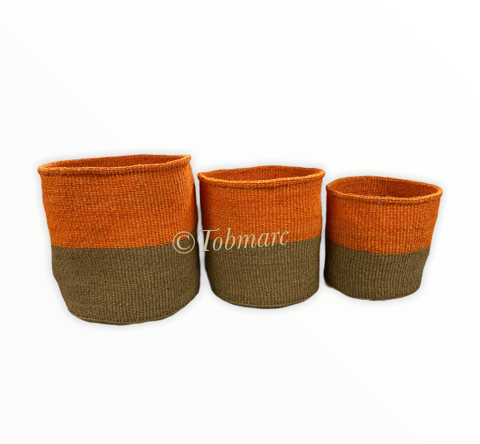 Two-Tone Storage Baskets, Plant Baskets, African Basket Planters, Laundry Basket, Toy Storage Baskets - Tobmarc Home Decor & Gifts