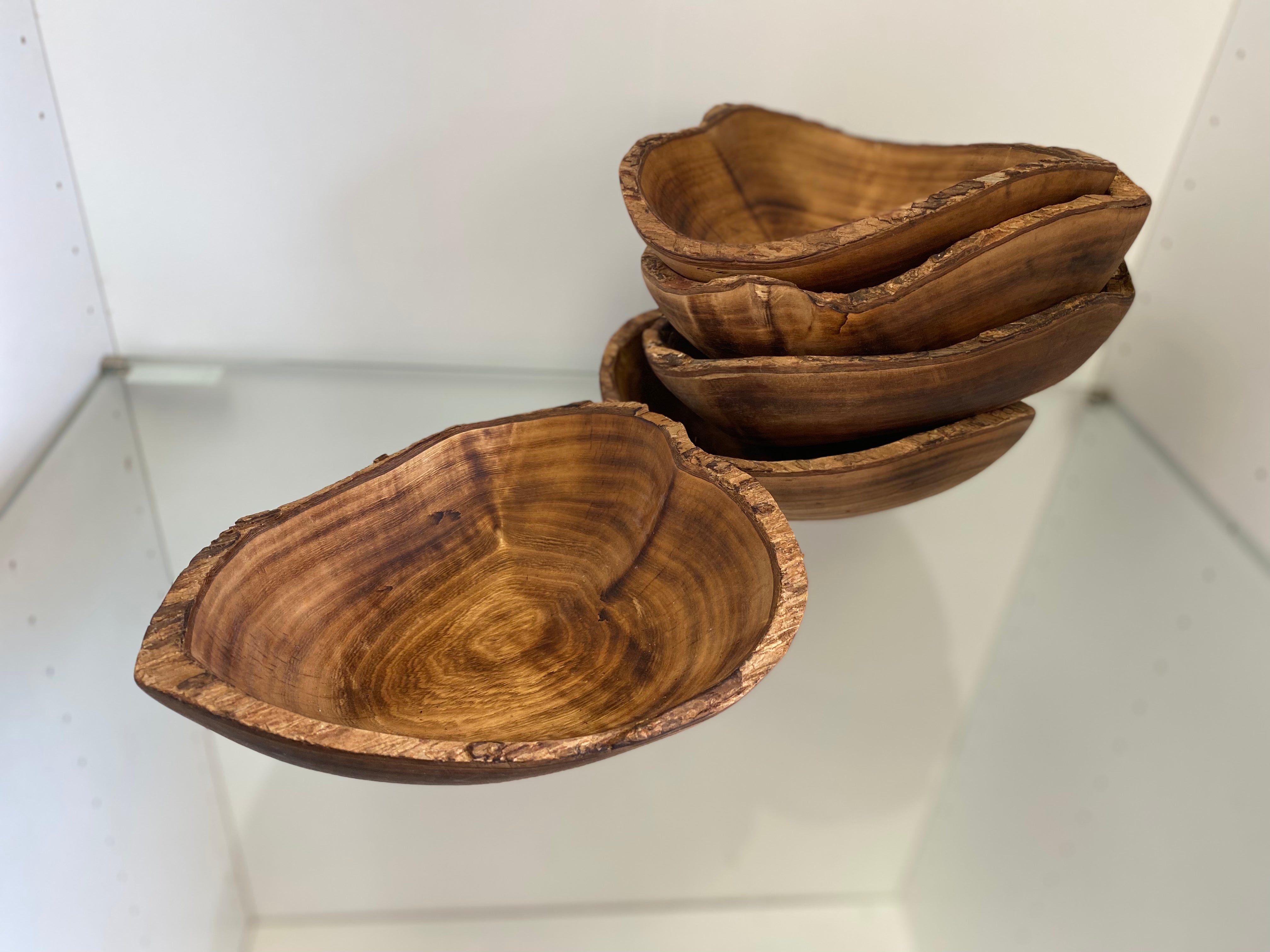 CANDLE DOUGH BOWL, Wooden Dough Bowl, Hand Carved Decorative Heart Shape Dough Bowl Set, Housewarming Gift - Tobmarc Home Decor & Gifts