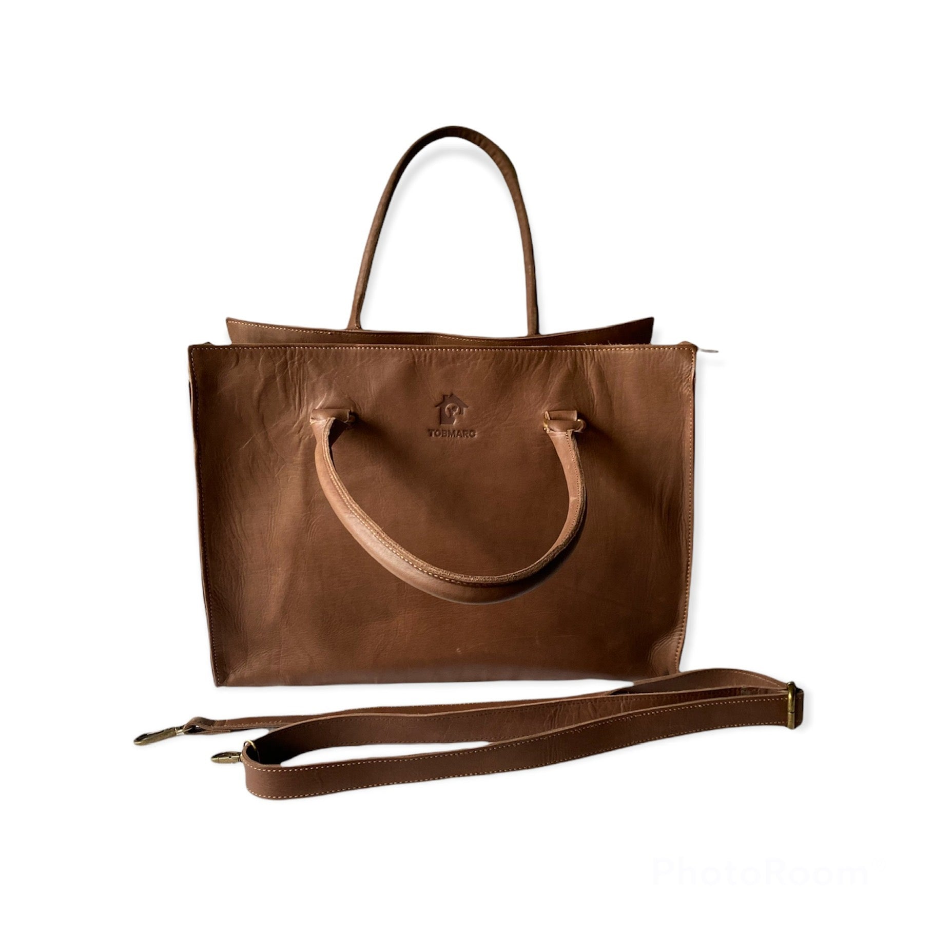 GENUINE PULL-UP LEATHER Work Laptop Shoulder Bag for Women - Tobmarc Home Decor & Gifts