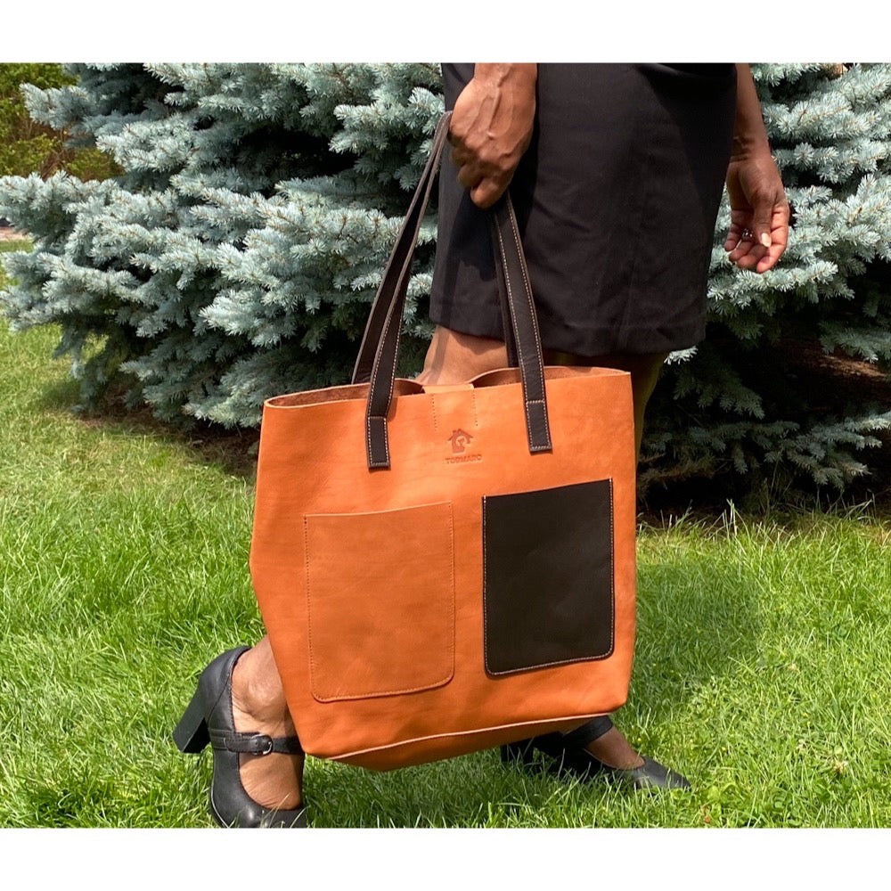 Shopping leather bag, Tote leather bag, Leather tote bag, Woman leather tote, Woman shoulder bag, Travel bagLaptop Bag - Tobmarc Home Decor & Gifts