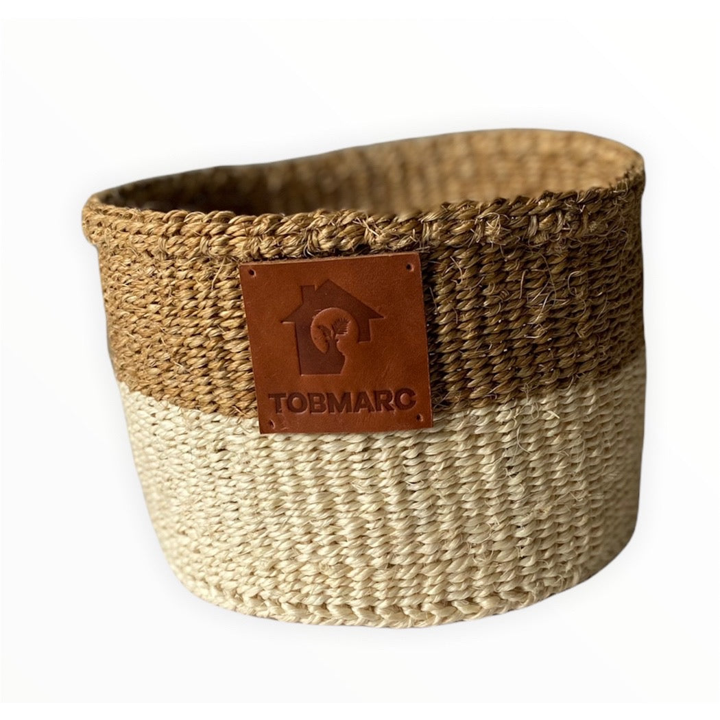 BEICRE3 -AFRICAN BASKETS, LAUNDRY Baskets, Plant Basket With Handle Decorative Woven Basket, Fabric Storage Bin Hand Woven Basket - Tobmarc Home Decor & Gifts