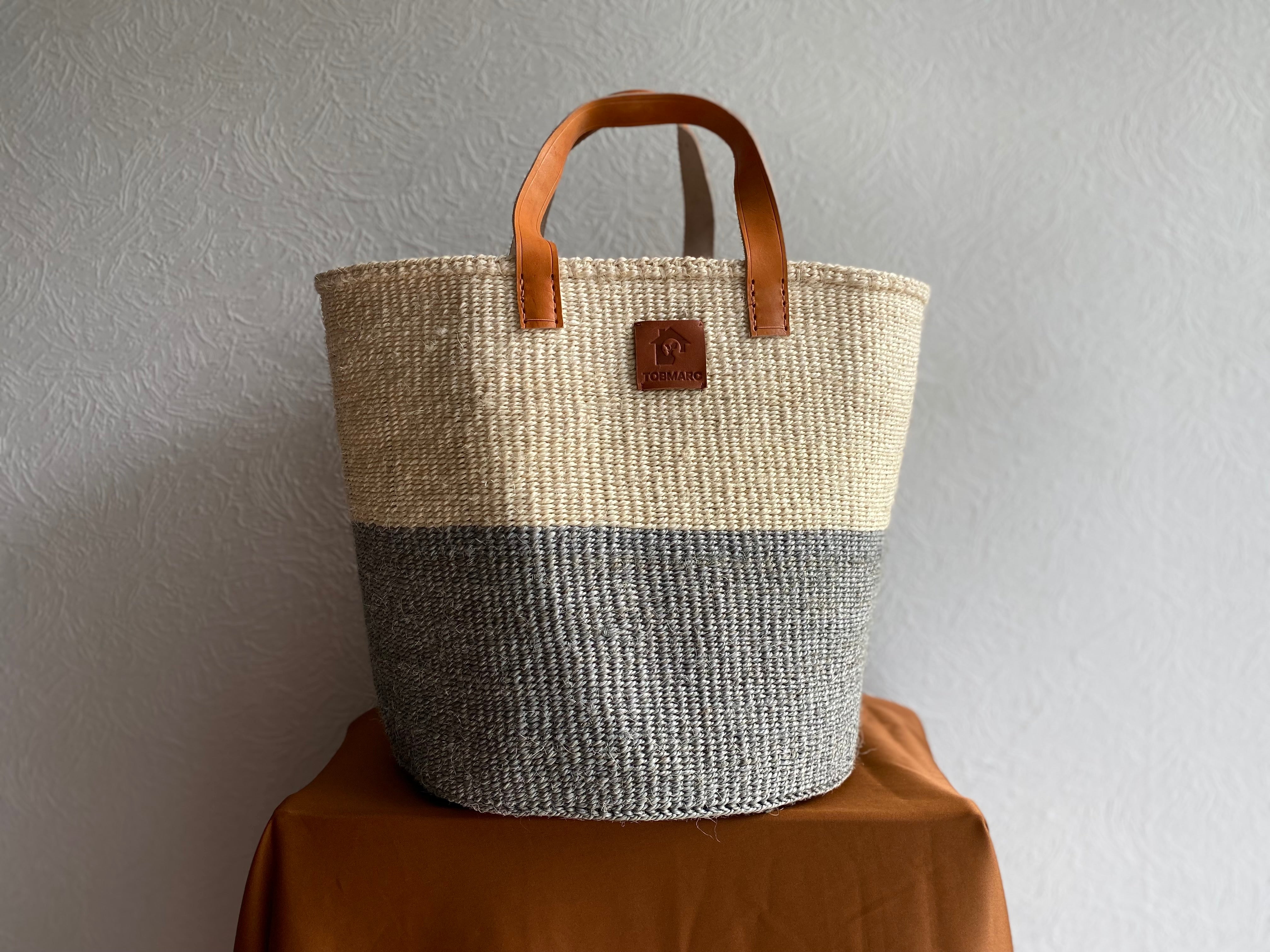 BLANKET BASKET, BASKET With Handle, Organizing Sisal Fiber Shopping Toy Storage Bag, Woven Storage Custom Toy Personalized Basket - Tobmarc Home Decor & Gifts