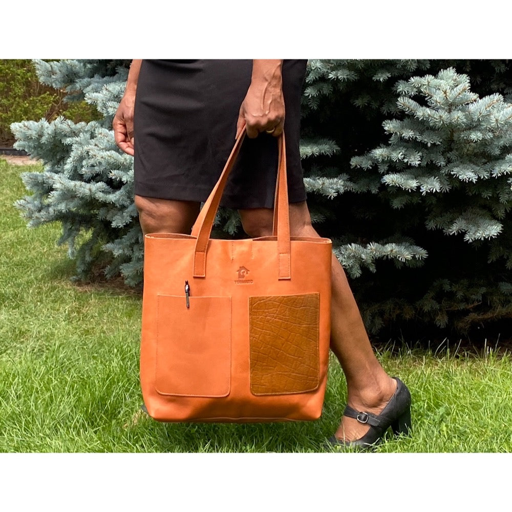 Shopping leather bag, Tote leather bag, Leather tote bag, Woman leather tote, Woman shoulder bag, Travel bagLaptop Bag - Tobmarc Home Decor & Gifts