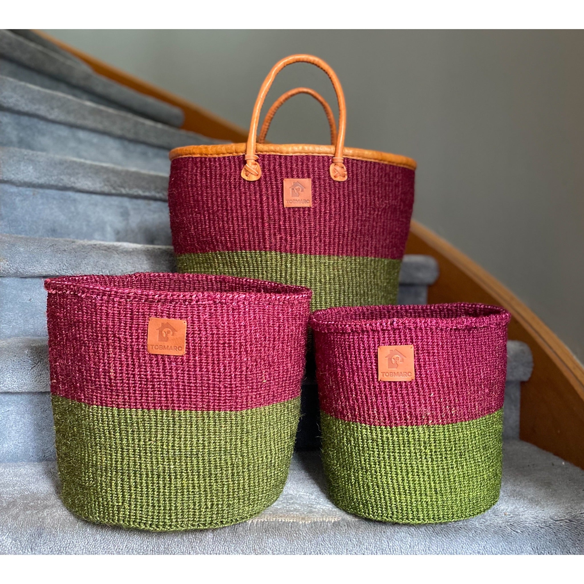 PLANTER BASKET, HOUSEWARMING Basket, Sisal Cute Colorful Beach African Basket, Farm House Organizer Storage Bin Basket - Tobmarc Home Decor & Gifts