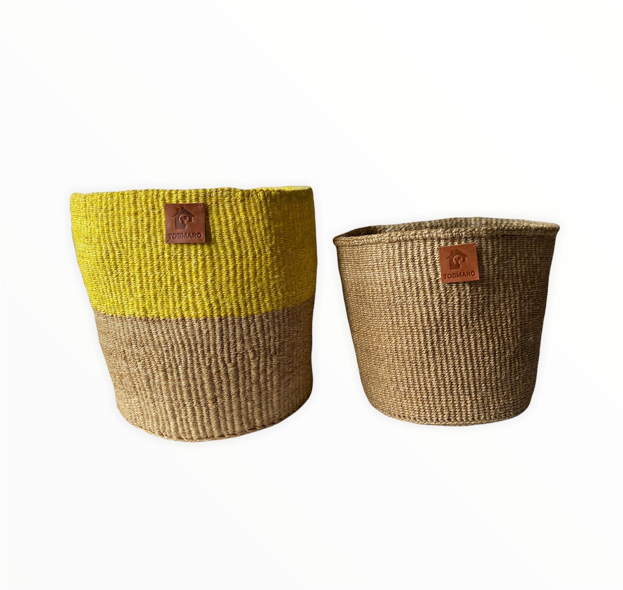 YELBEI2- African Basket Planters| Laundry Basket |Toy Storage Basket | Sisal Basket | Kiondo. Blocked Baskets - Tobmarc Home Decor & Gifts