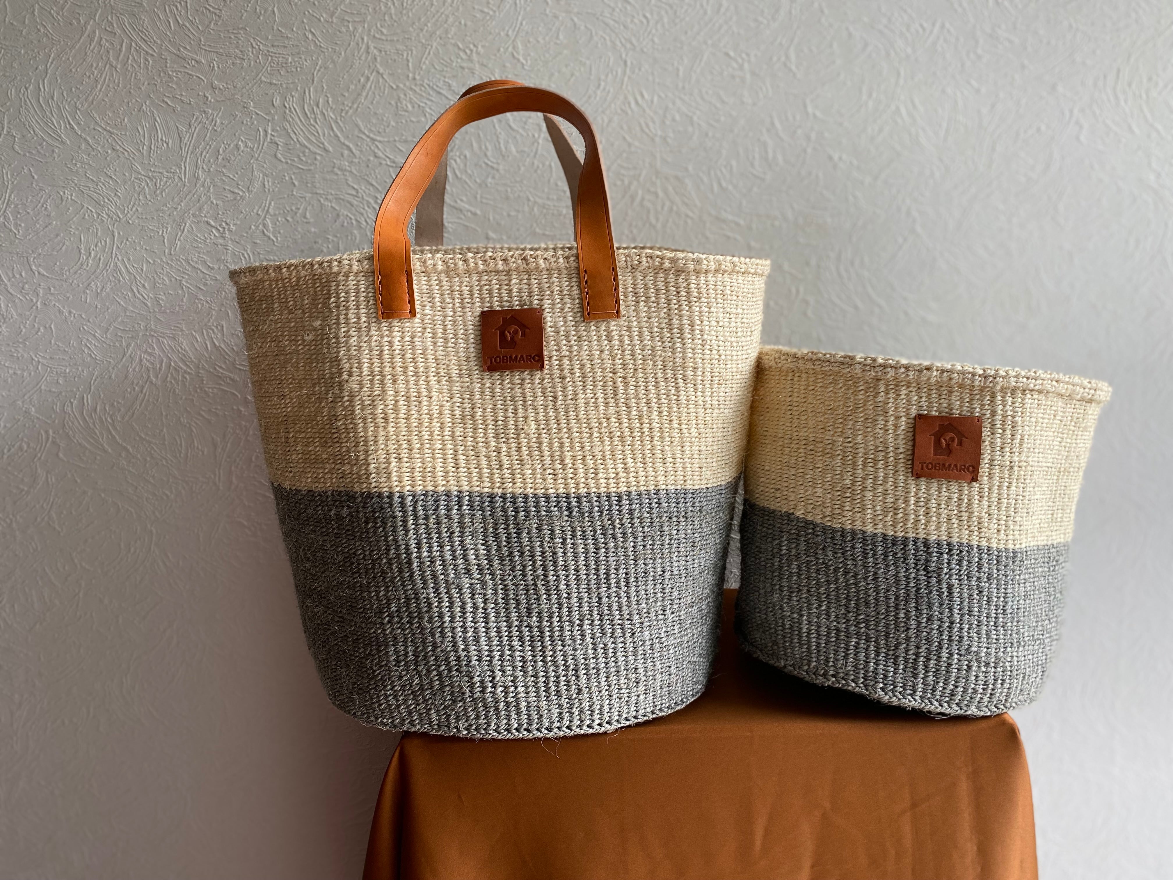 BLANKET BASKET, BASKET With Handle, Organizing Sisal Fiber Shopping Toy Storage Bag, Woven Storage Custom Toy Personalized Basket - Tobmarc Home Decor & Gifts