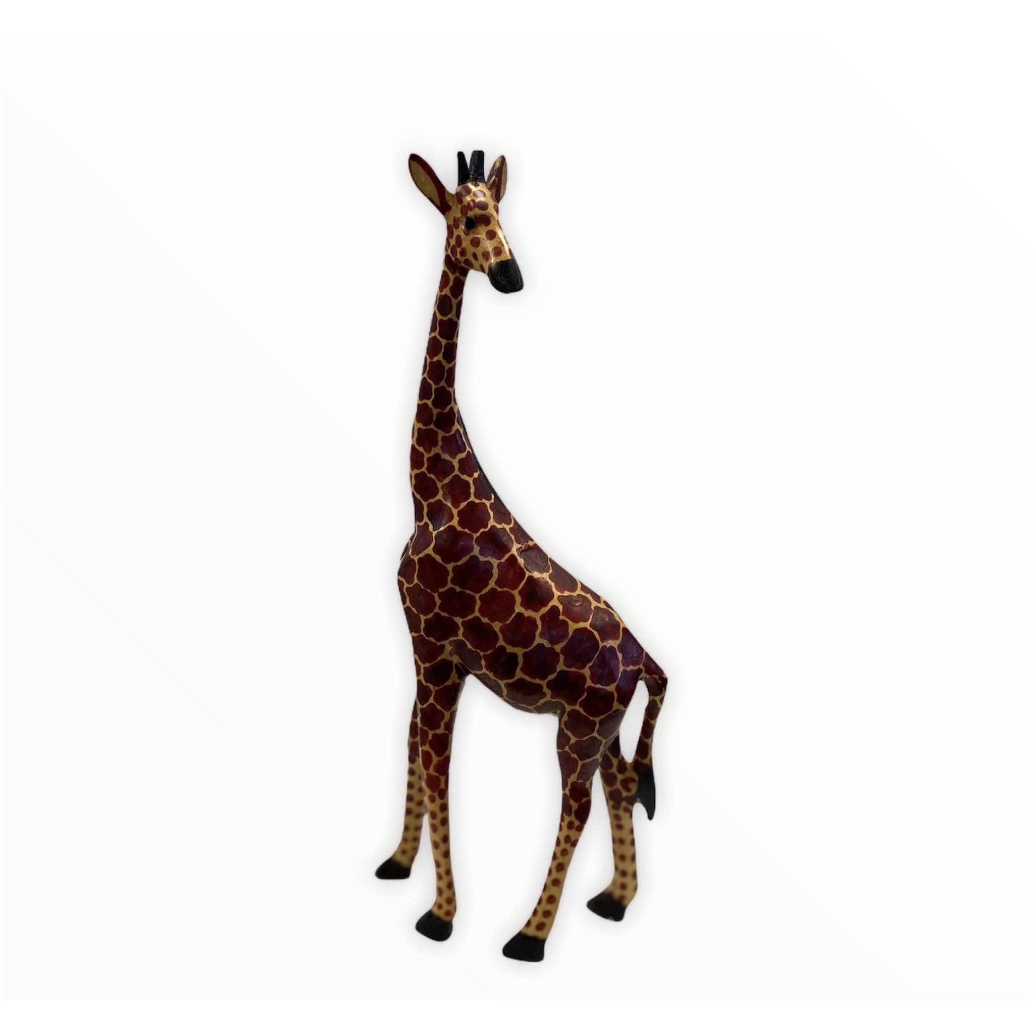 Tobmarc Home Decor & Gifts Hand carved Giraffe Sculpture, African Giraffe Decor