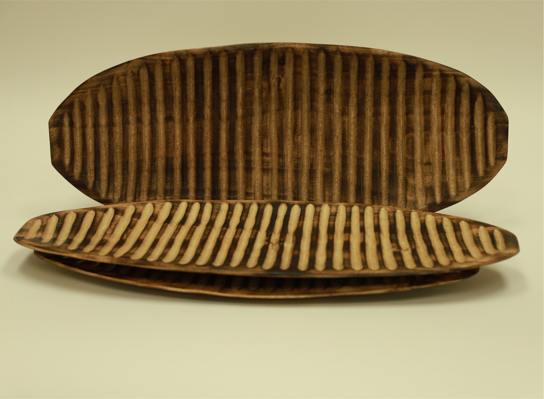 Handcrafted Bread Serving woodenTray Set of 3,
