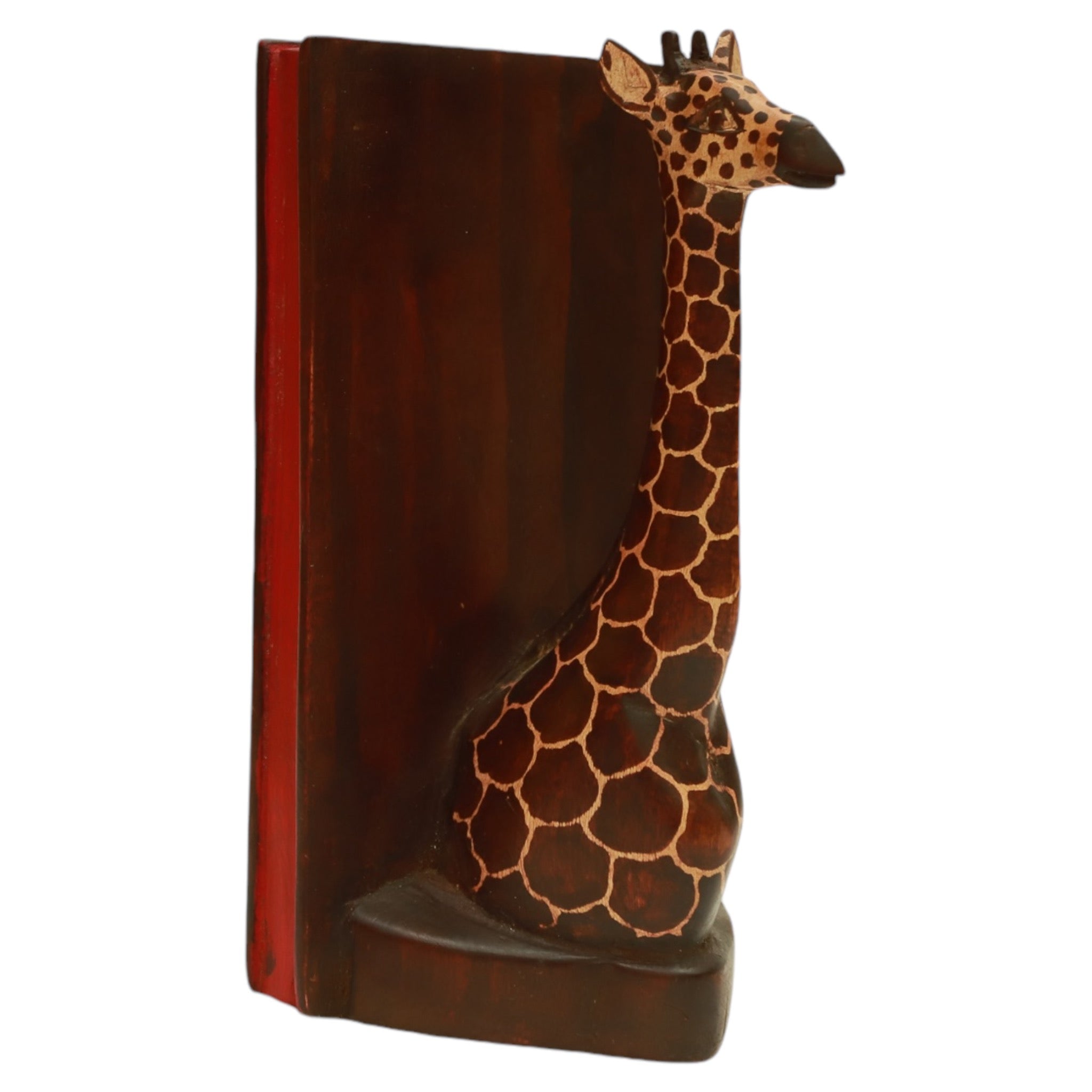Wooden Giraffe Bookends – Hand-Carved Safari Decor Perfect for Organizing and Styling Shelves