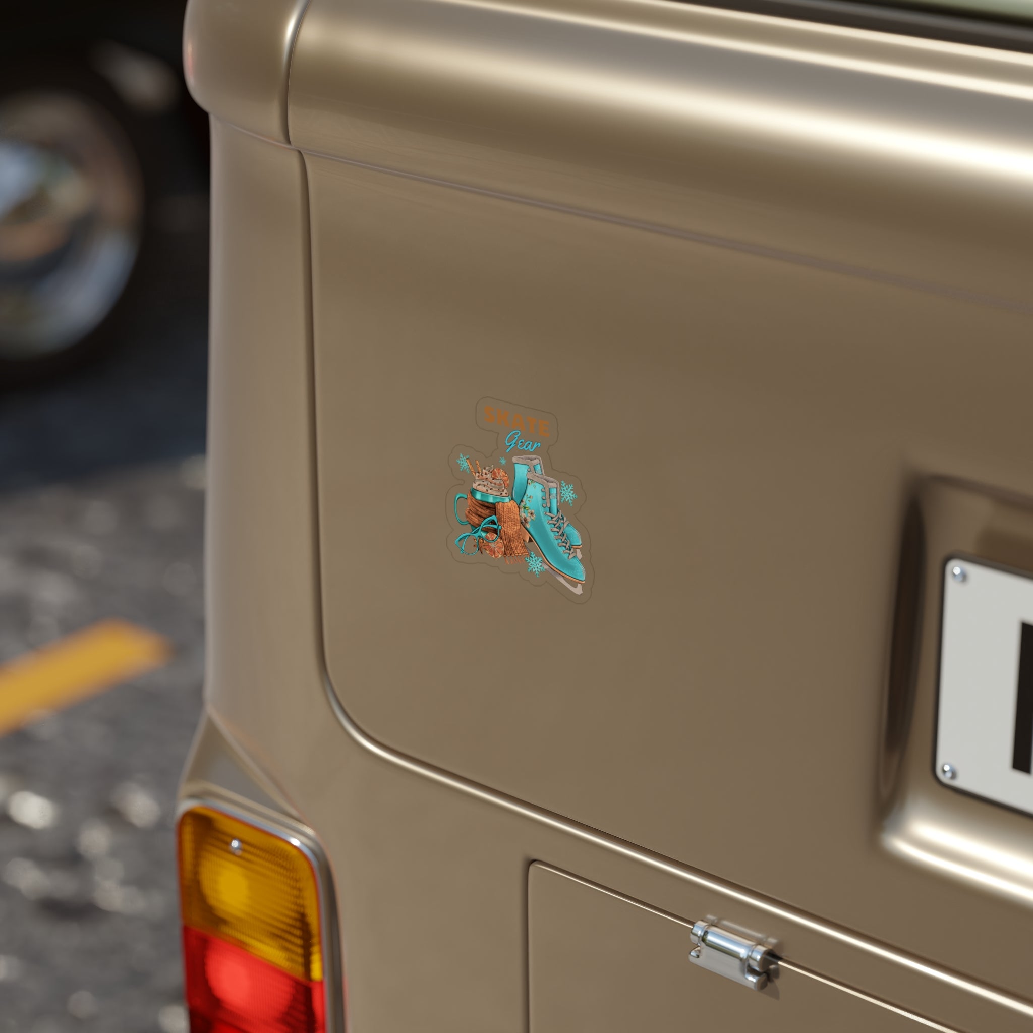 Winter Skate Gear Transparent Die-Cut Sticker - Perfect for Outdoors & Gifts