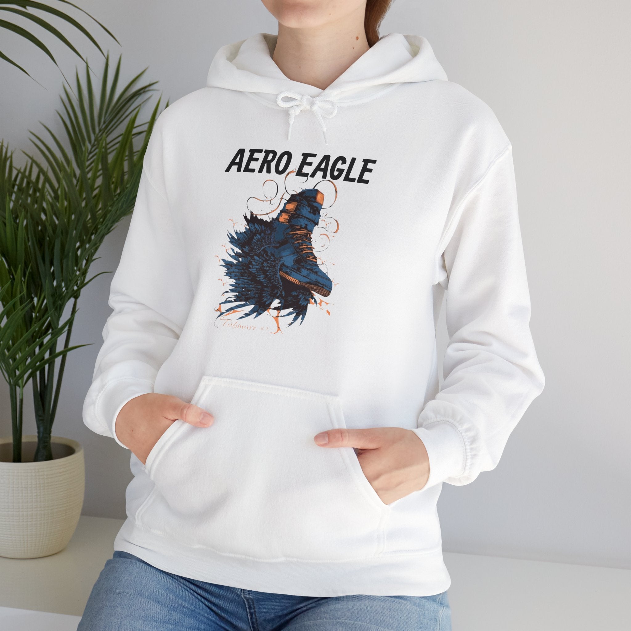 Aero Eagle Graphic Hoodie - Unisex Heavy Blend™ Sweatshirt