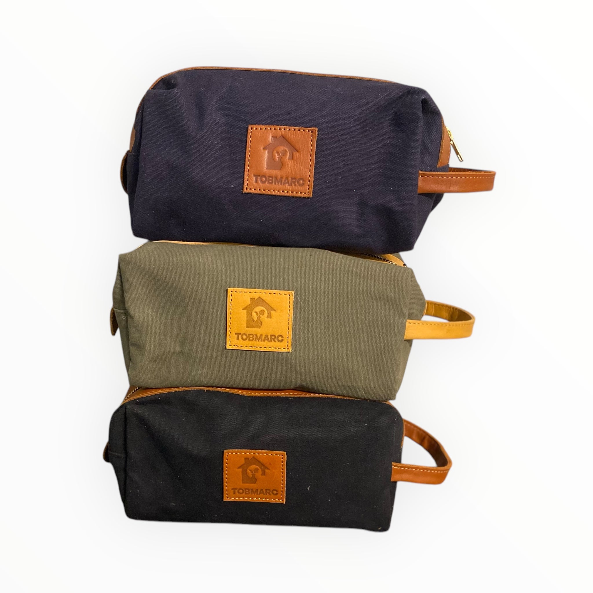 TOBMARC Toiletry Bag for Travel Essentials for Men and women,Water Resistant canvas Cosmetics Shaving Bathroom Dopp Bag