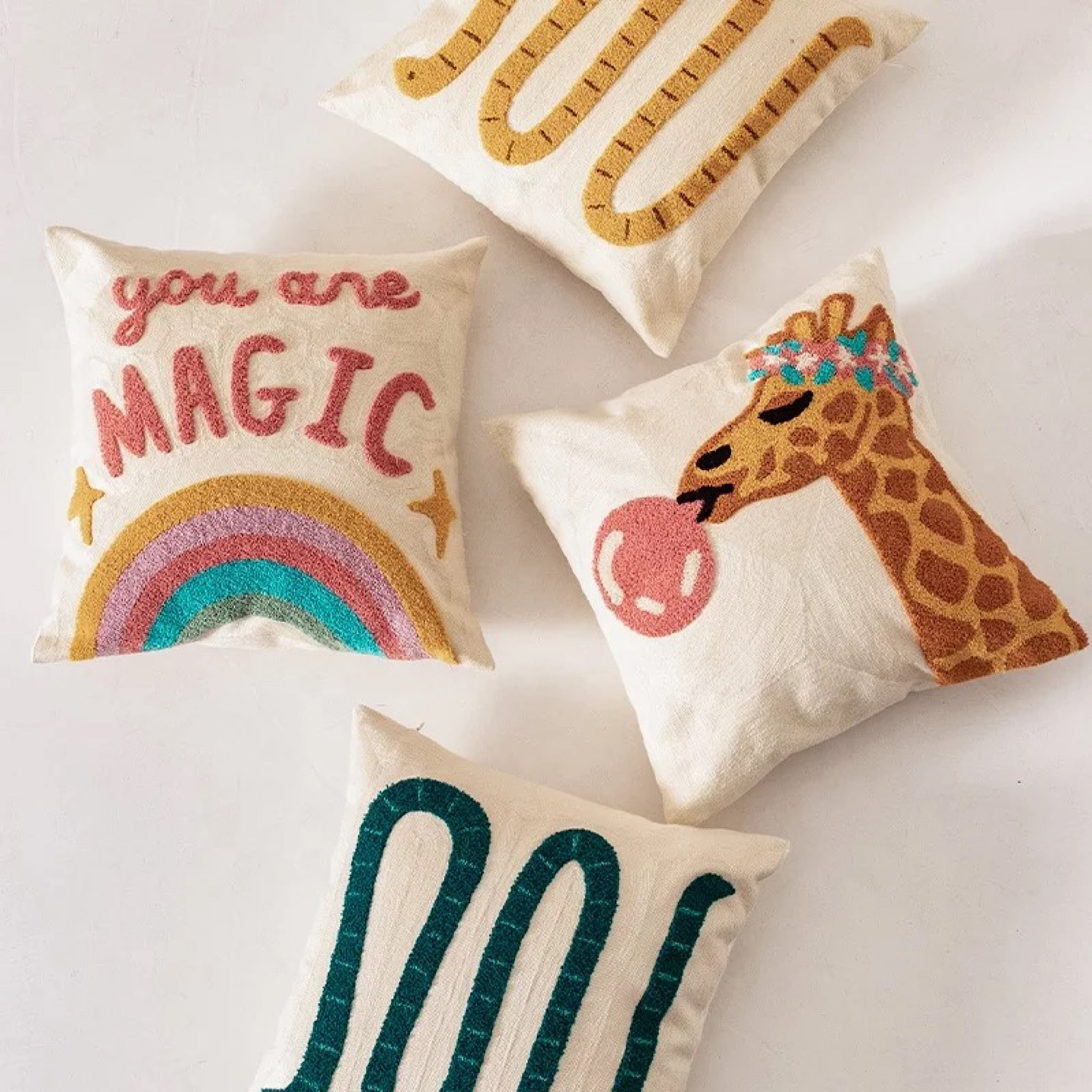 Rainbow Animal Pattern pillow cover 45cmx45cm