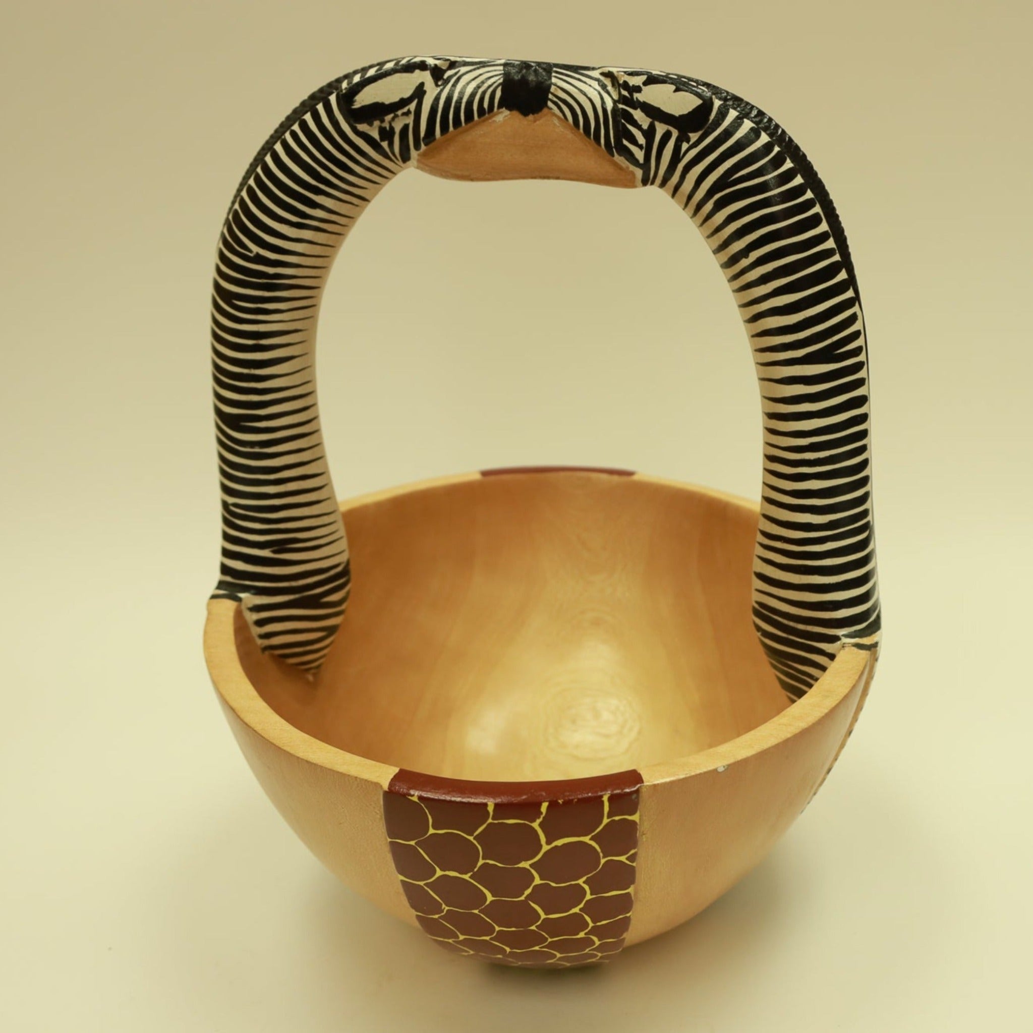 Giraffe /Zebra Basket Bowl - Tobmarc Home Decor & Gifts 
