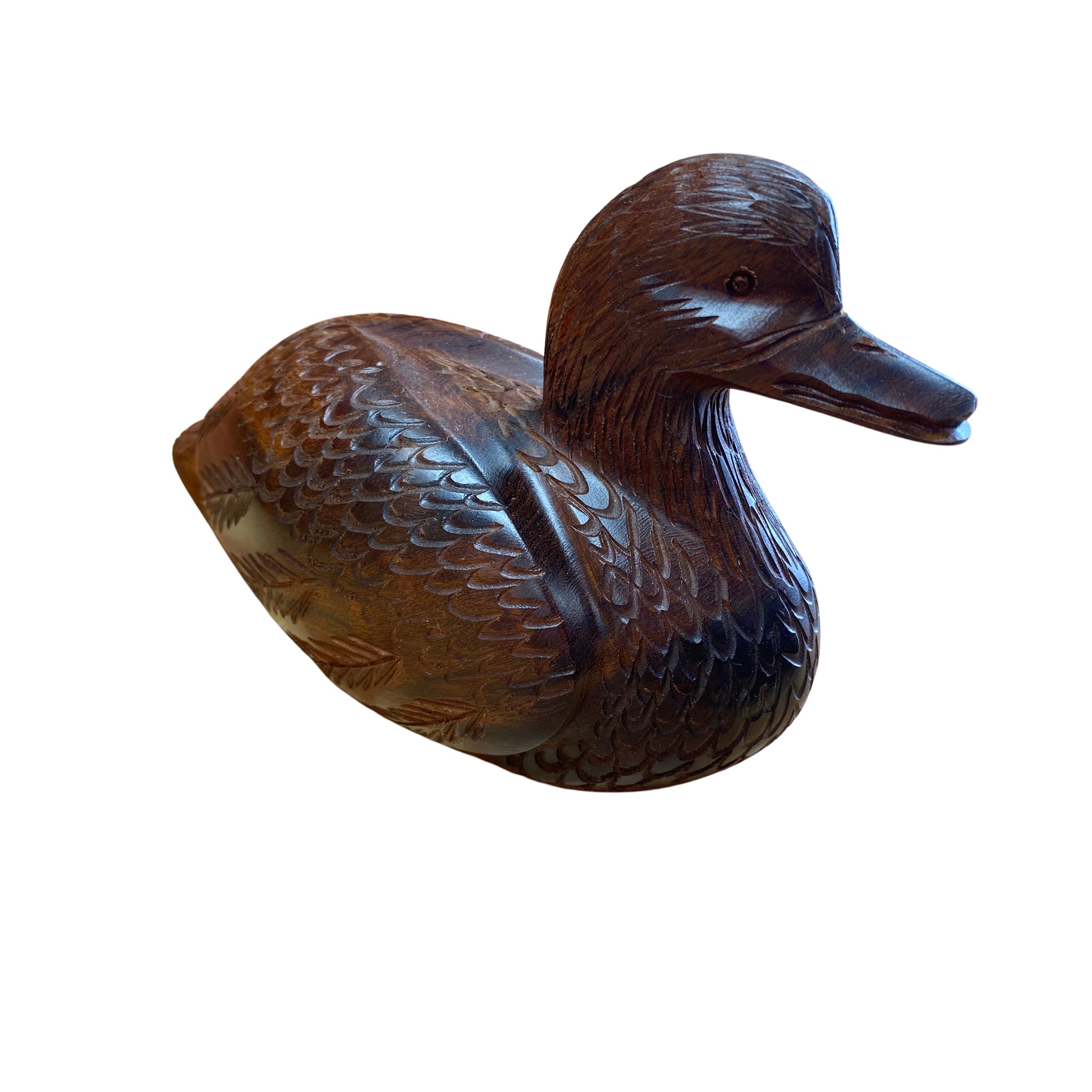 Ironwood Carved Duck, Hand Carved In Mexico - Tobmarc Home Decor & Gifts 