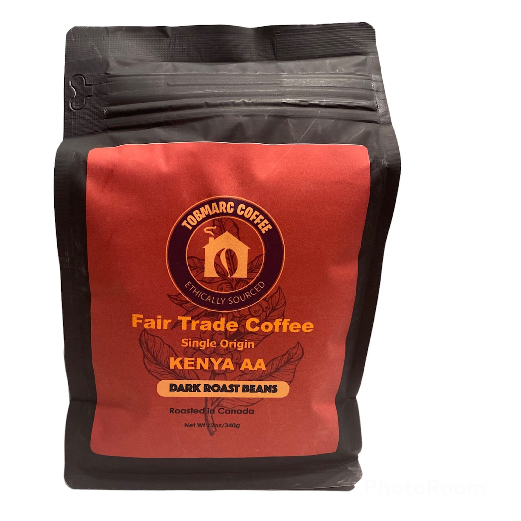 Tobmarc Kenya AA Coffee Beans Single Origin Medium Roast Freshly Roasted Whole Bean Coffee(340g/12oz)