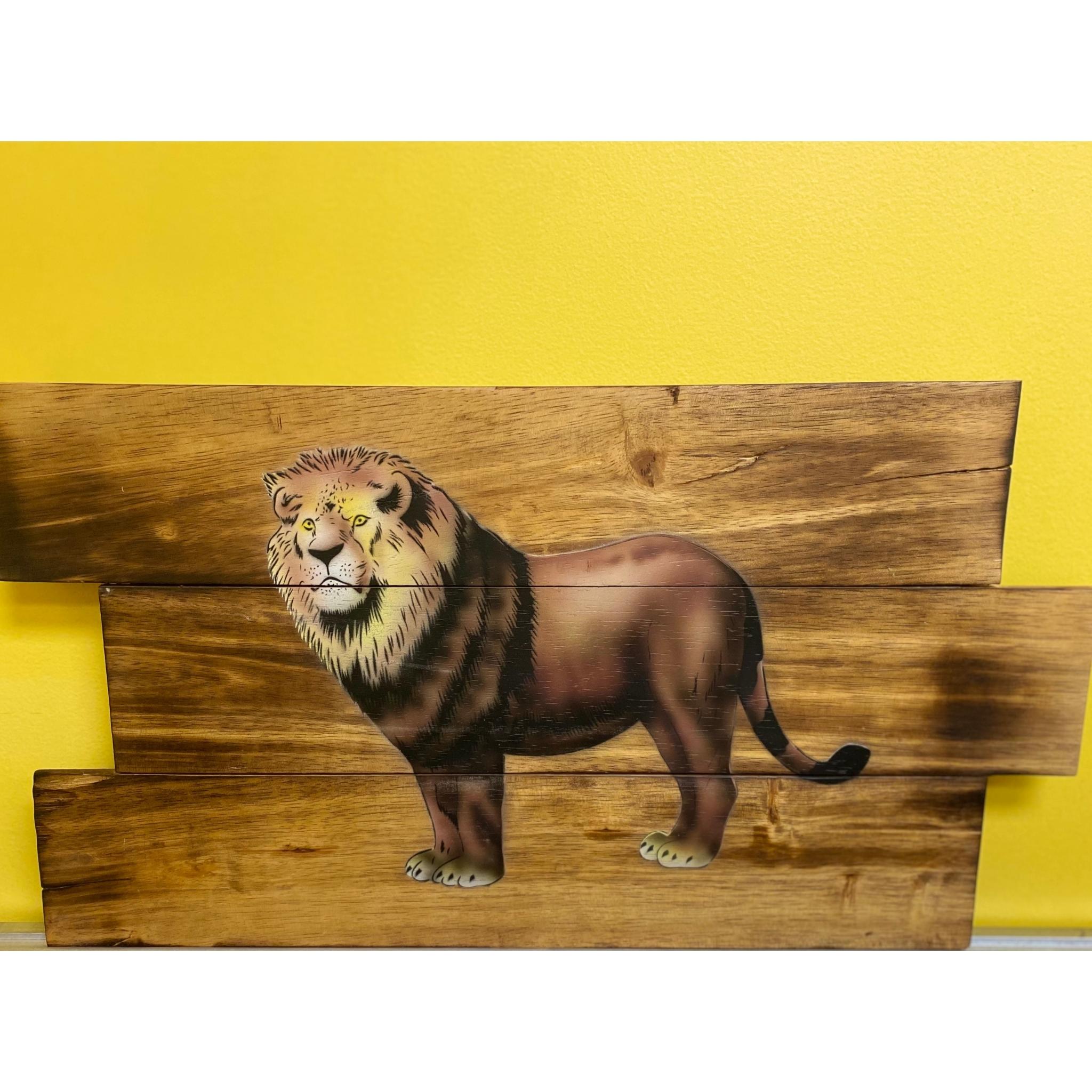 Wood hanging Plate Vintage look hand  painted Animal Wall Hanging - Tobmarc Home Decor & Gifts 
