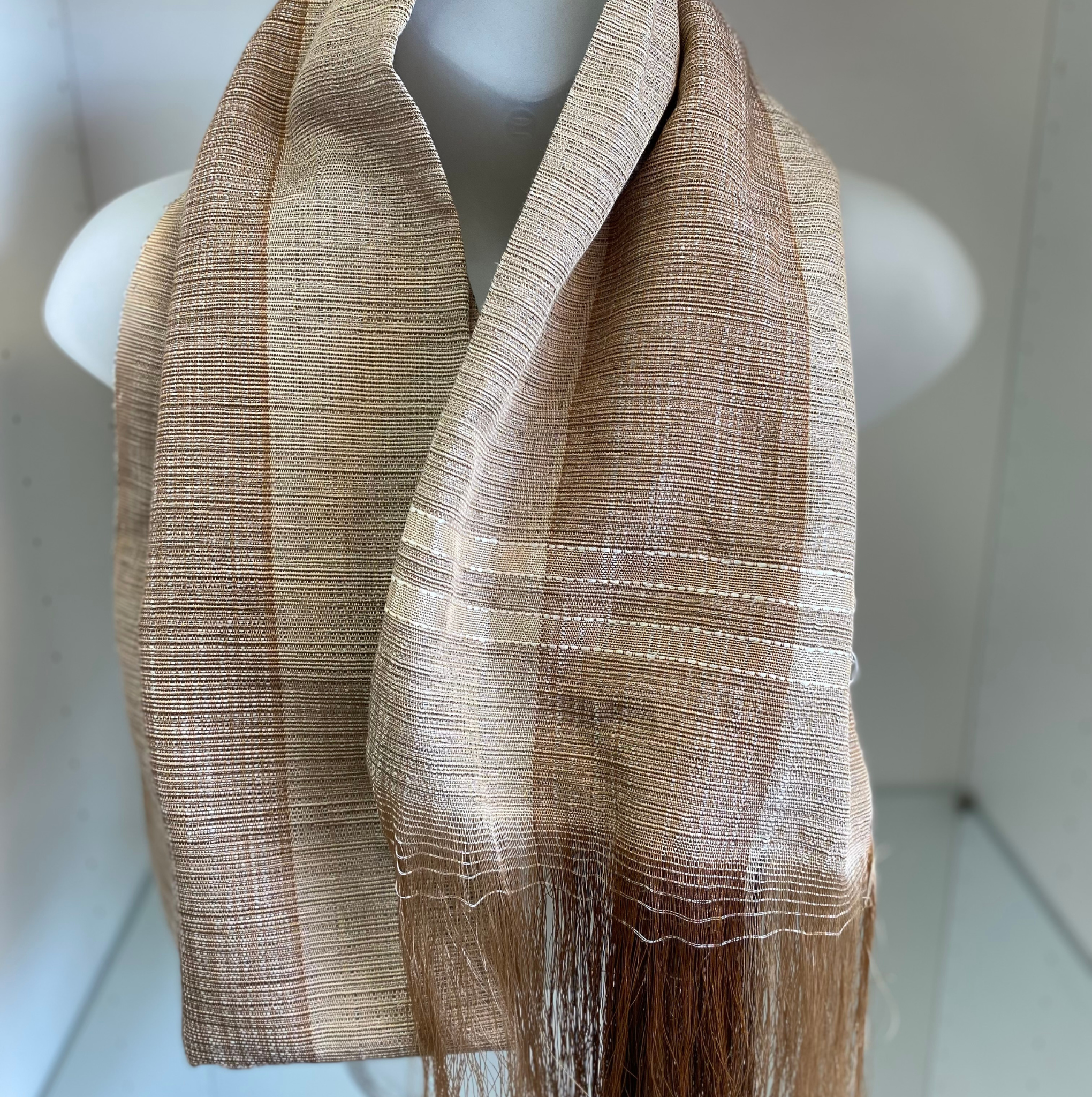 Madagascar Table Runner scarf,  Raw Silk Lamba Landy Madagascar-005