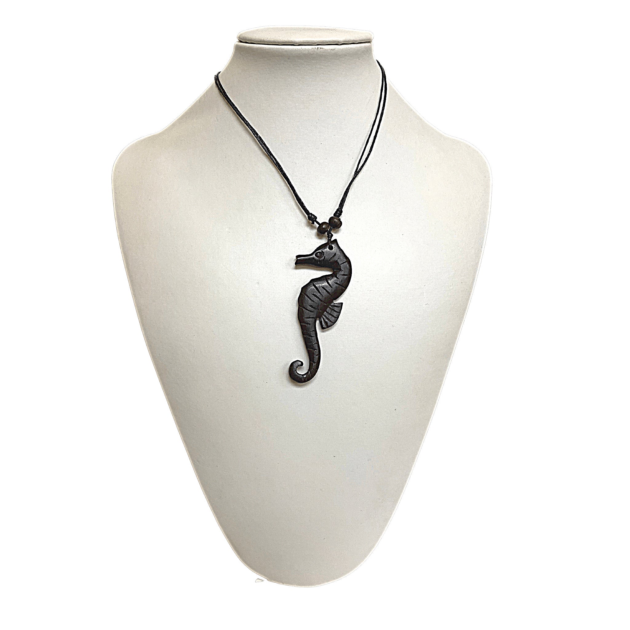 Hand carved Wooden Horse Necklace  Ironwood Sea Horse pendant Wood Necklace Sea Animal Nautical Wood Jewelry One of a Kind Gift for Him Her - Tobmarc Home Decor & Gifts 