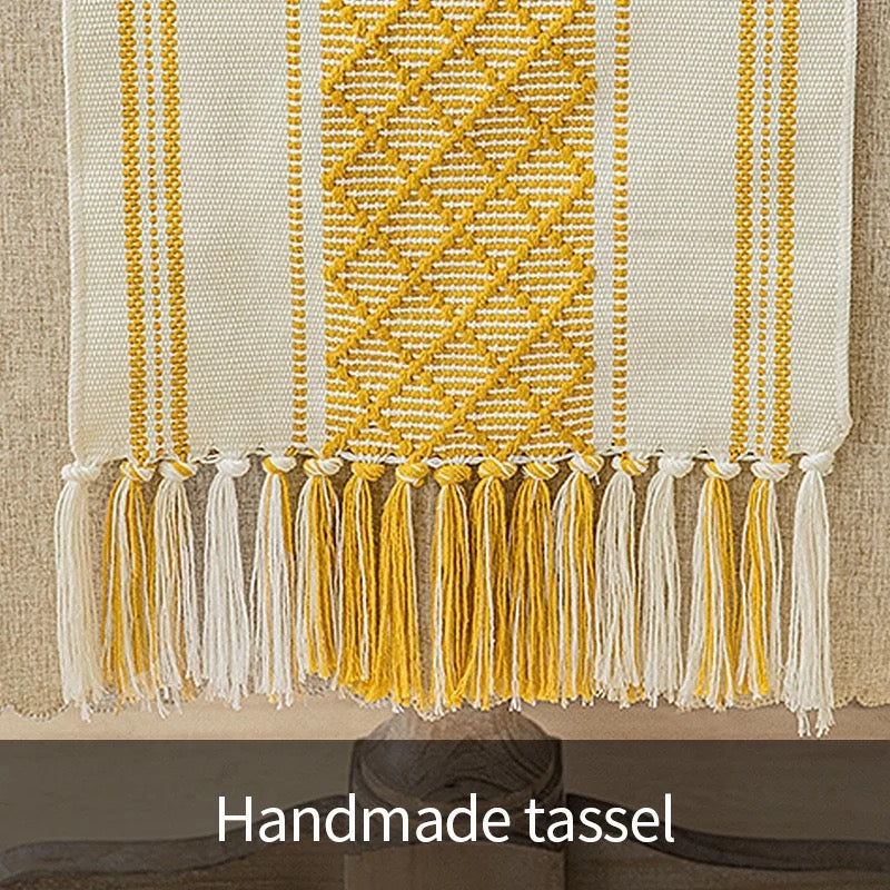 Unique new products modern home party table decorations boho cotton jacquard placemat and table runner set - Tobmarc Home Decor & Gifts 