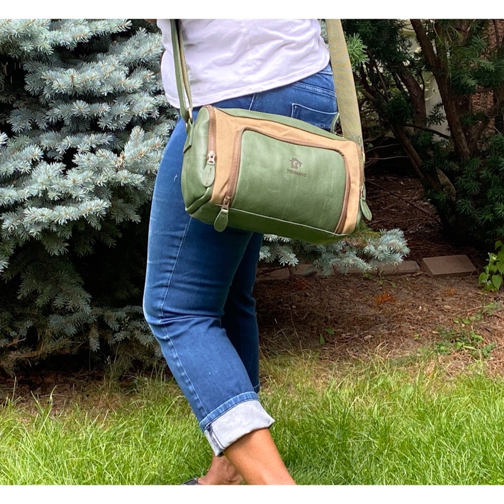Canvas Bag | Crossbody Bag |Forest Military Canvas  Bag | Vintage canvas military bag, Army green bag, Hiking bag | Camera Crossbody bag - Tobmarc Home Decor & Gifts 
