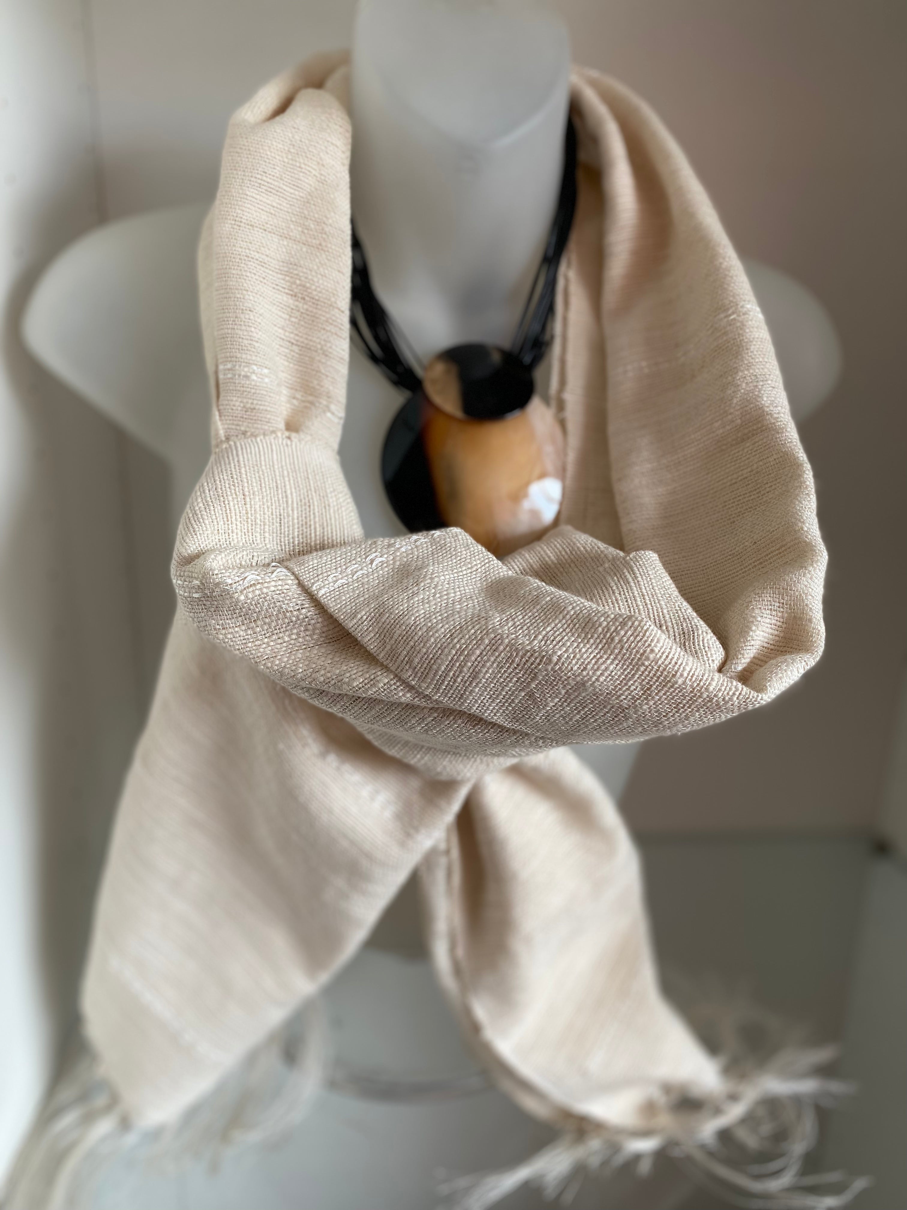 Raw Silk Scarf Pure Silk Scarf from Madagascar