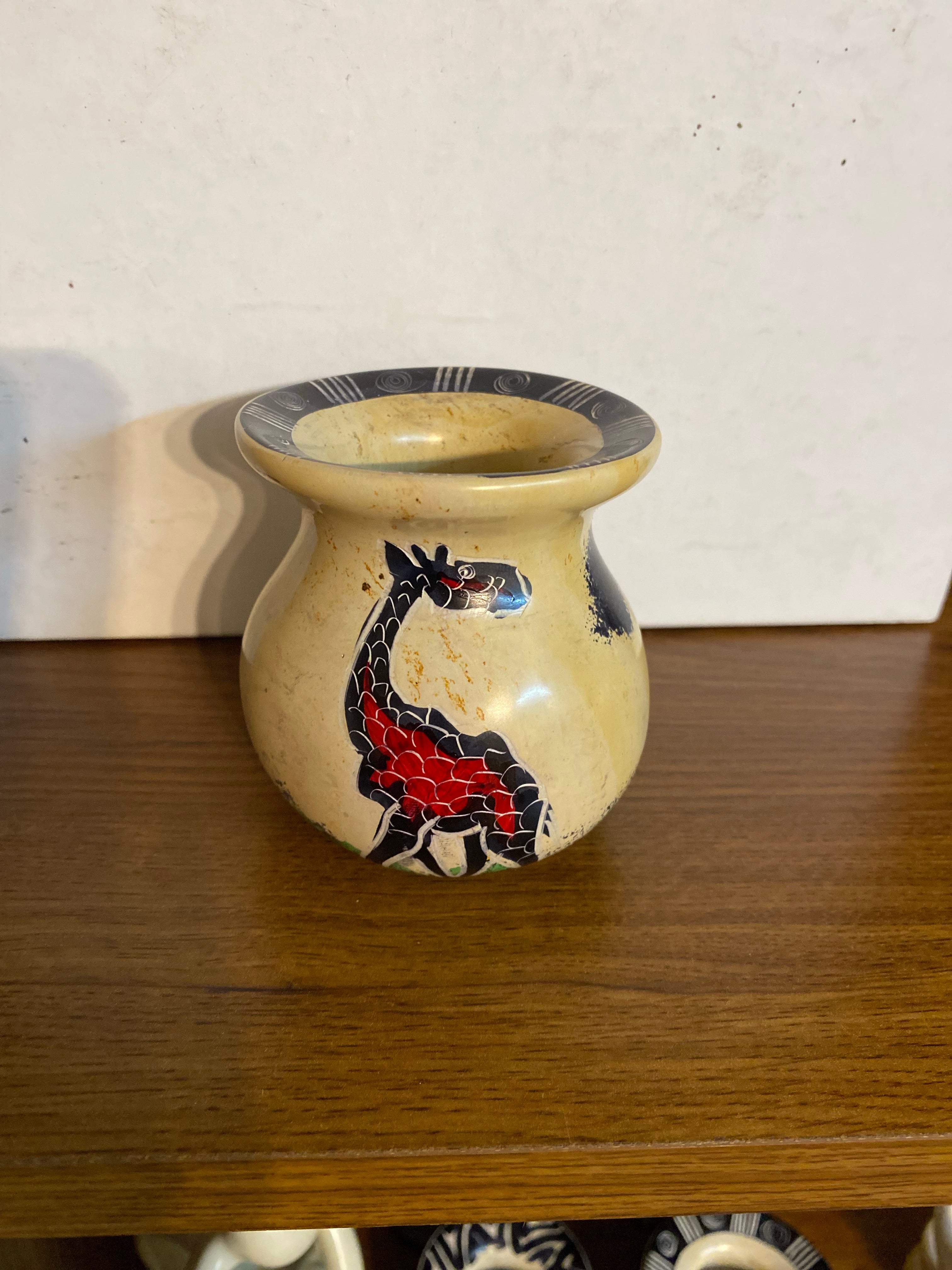 Kenya Hand Carved Soapstone Bowl Vase , Animal decorated pots made of Soapstone - Tobmarc Home Decor & Gifts 