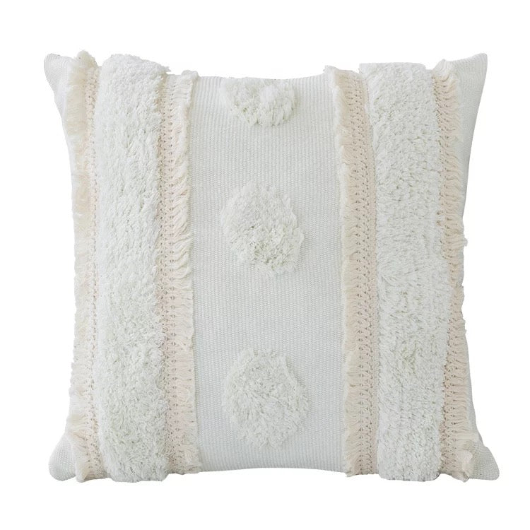 DECORATIVE THROW Pillow Covers Tribal Boho Woven Tufted Pillowcase with Tassels  Cushion Case - Tobmarc Home Decor & Gifts 