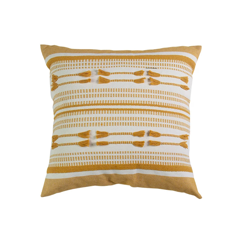 WOVEN PILLOW COVER, Thanksgiving Gift, Cotton Square Boho Style Cushion  For Home Decoration, Modern Pillow Covers, Throw Pillow Cover - Tobmarc Home Decor & Gifts 