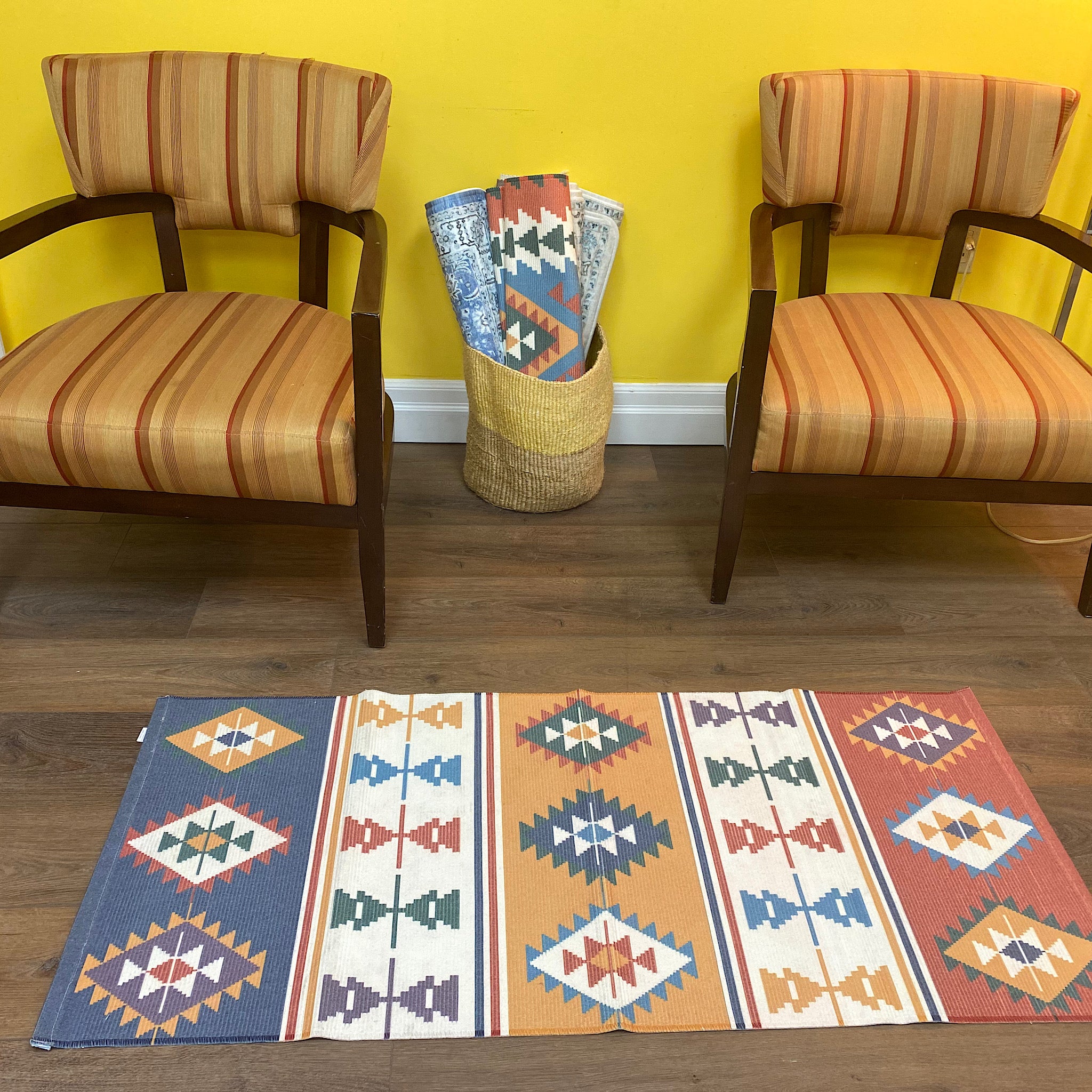 Bedside  Rugs and Carpets for Living Room Cotton Floor Mat Diamond