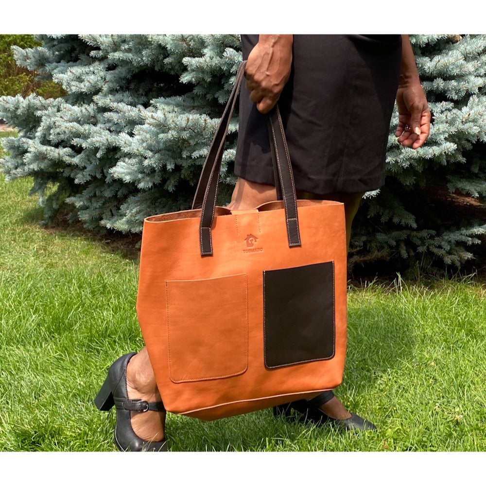 Shopping leather bag, Tote leather bag, Leather tote bag, Woman leather tote, Woman shoulder bag, Travel bagLaptop Bag - Tobmarc Home Decor & Gifts 