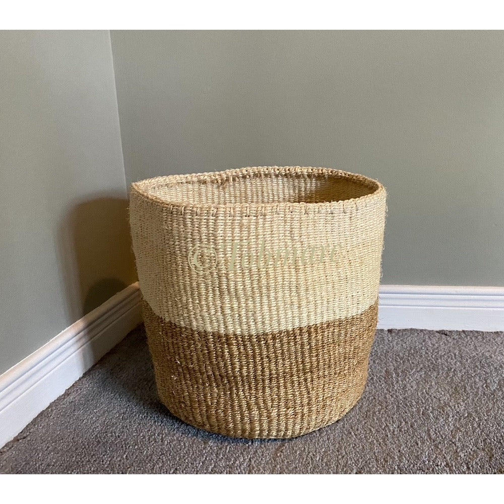 Woven basket, African basket, Market basket with leather handles, Woven tote bags, African storage basket, Gift for her, African bags - Tobmarc Home Decor & Gifts 